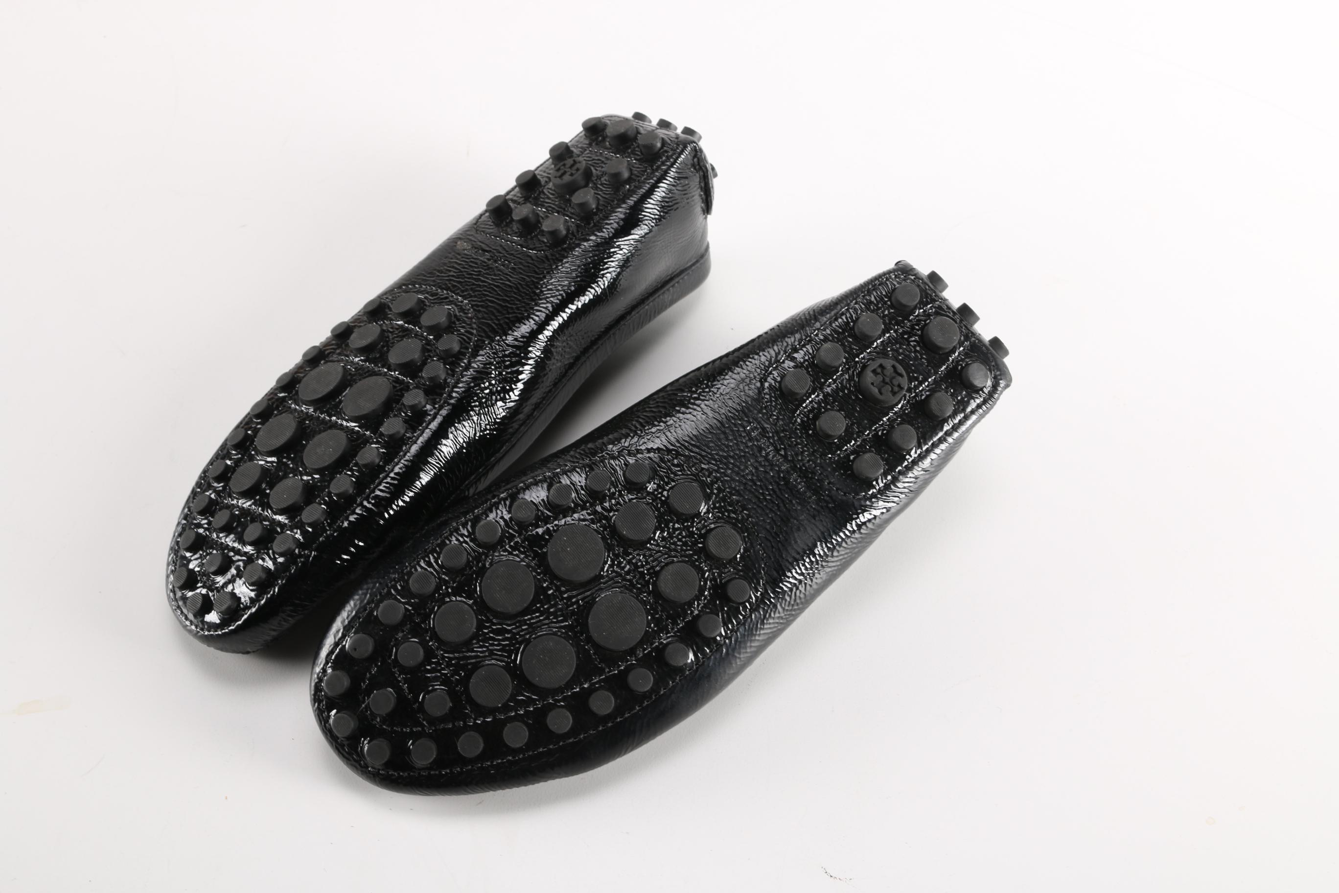 Tory Burch Black Leather Shoe Collection