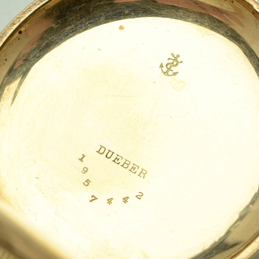 Antique Hampden Ornate Full-Hunter Gold-Filled Pocket Watch