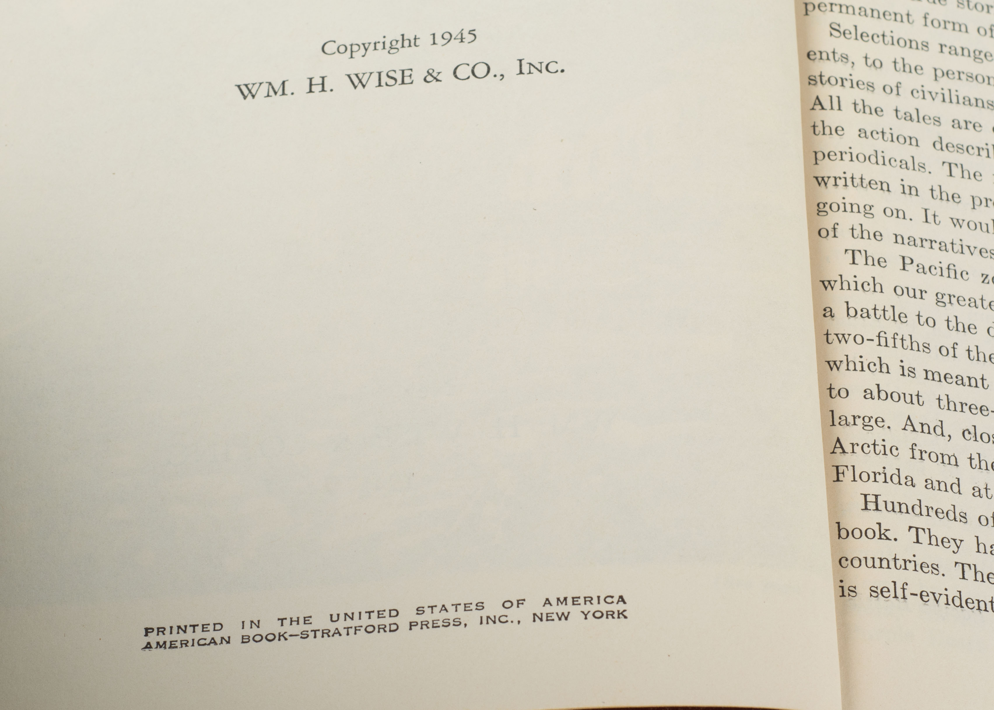 1945 Edition of 100 Best True Stories of World War 2 Book