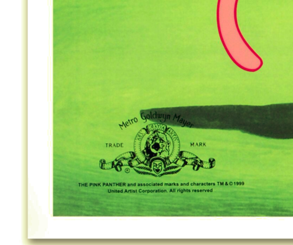 "Pink Panther Golfing" Limited Edition Sericel by MGM