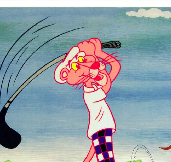 "Pink Panther Golfing" Limited Edition Sericel by MGM
