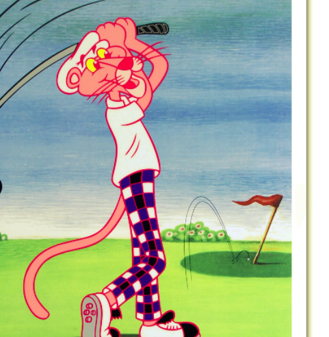 "Pink Panther Golfing" Limited Edition Sericel by MGM