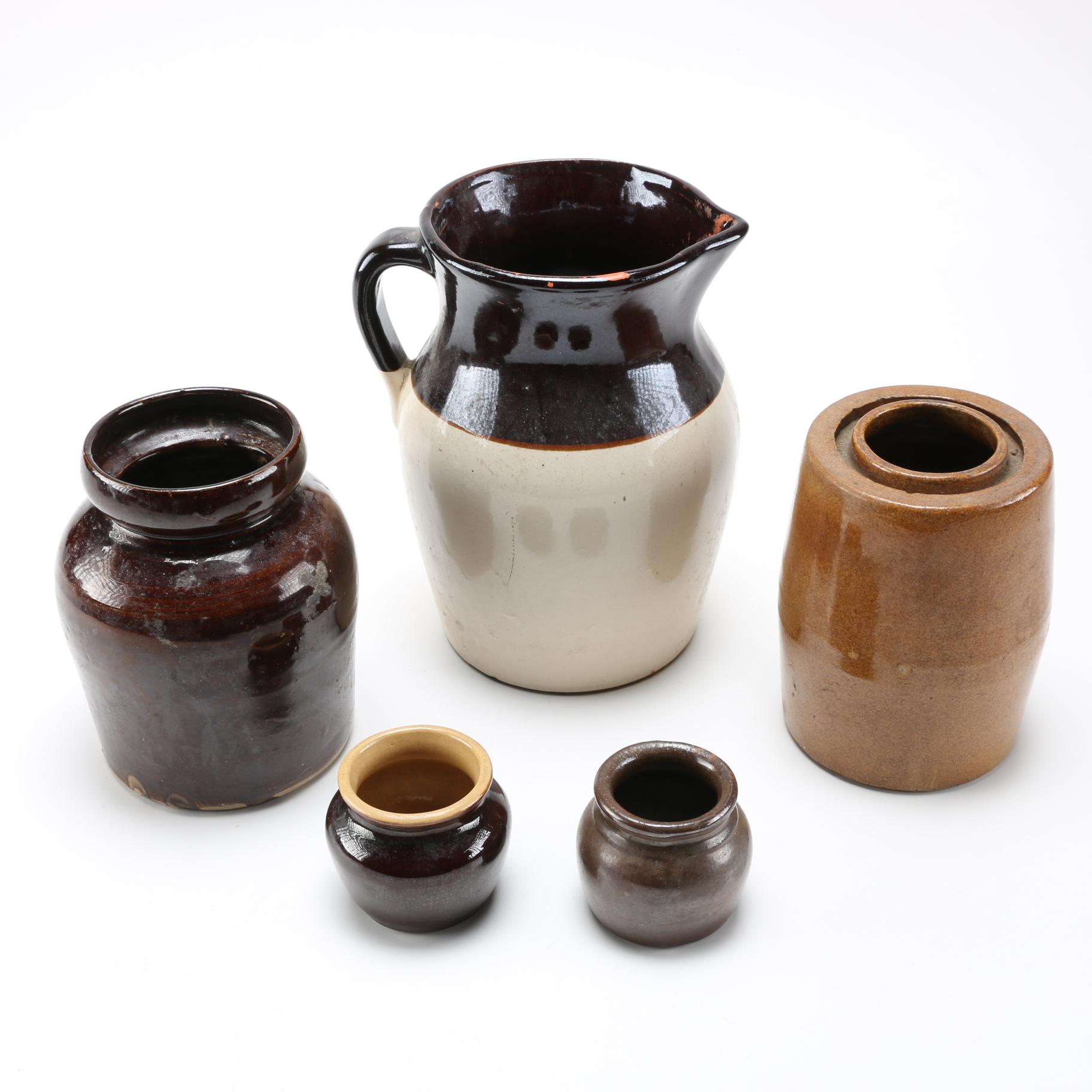 Collection of Vintage Stoneware  Pottery