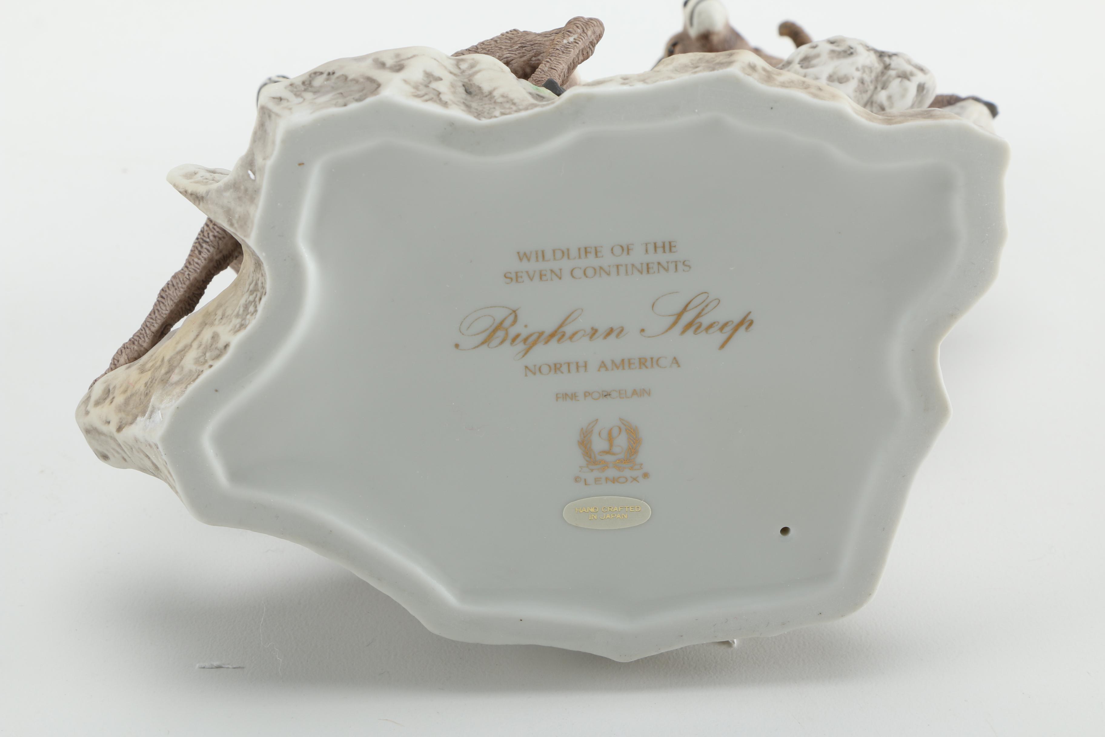 Lenox "Wildlife of the Seven Continents" Bighorn Sheep Porcelain Figurine