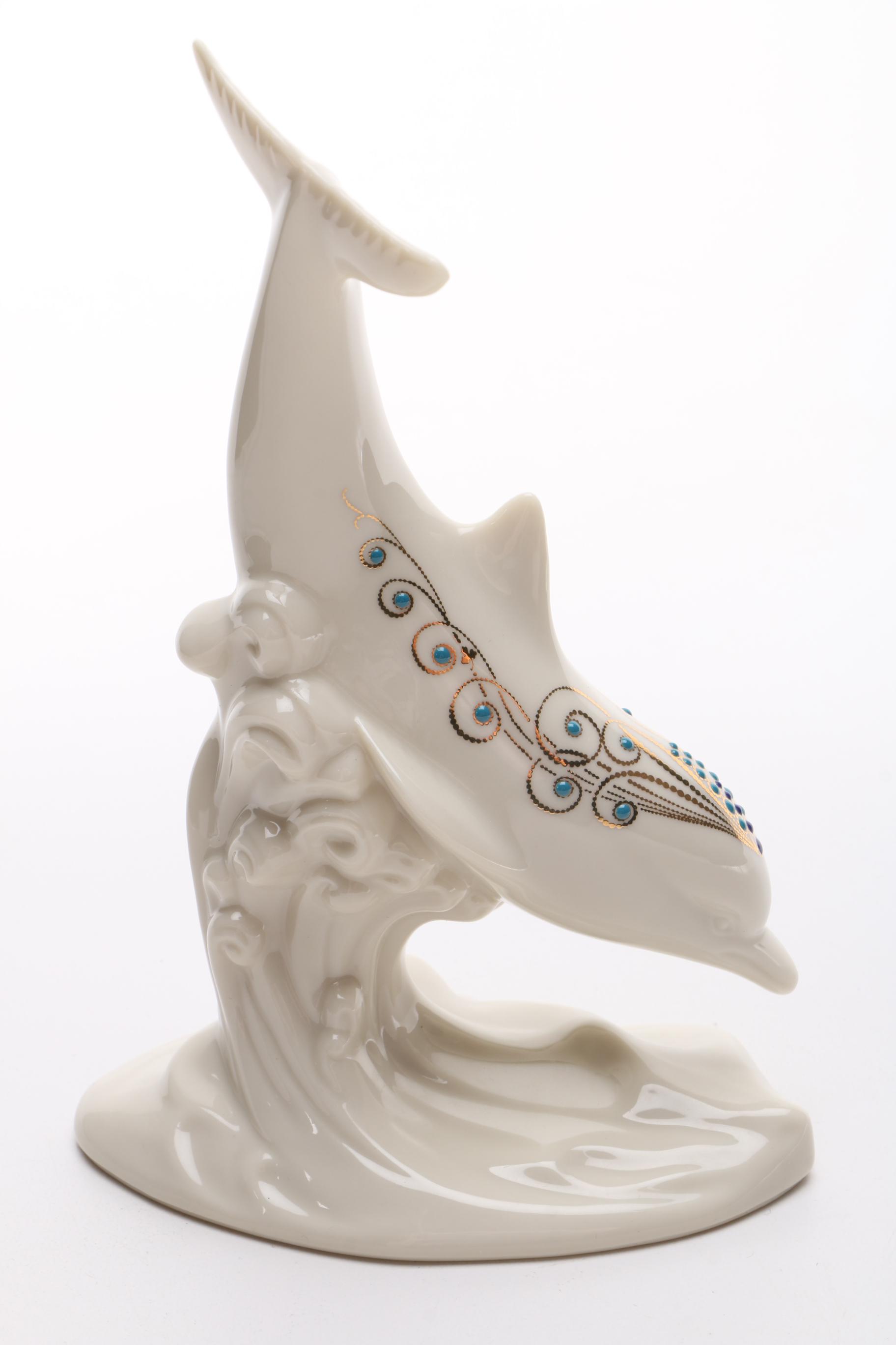 Lenox China Jewels Collection Diving Dolphin