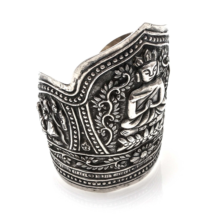 Sterling Silver Buddha Cuff