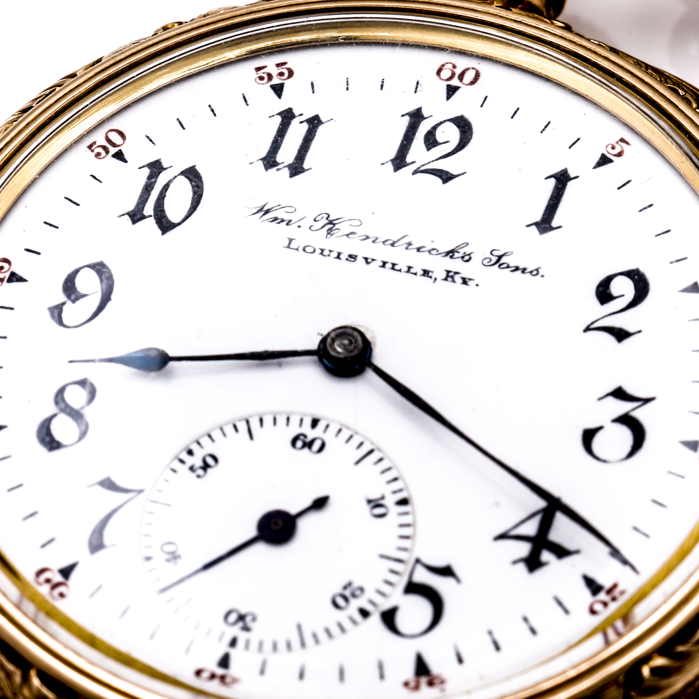 Antique 14K Yellow Gold Wm. Hendricks Sons Pocket Watch