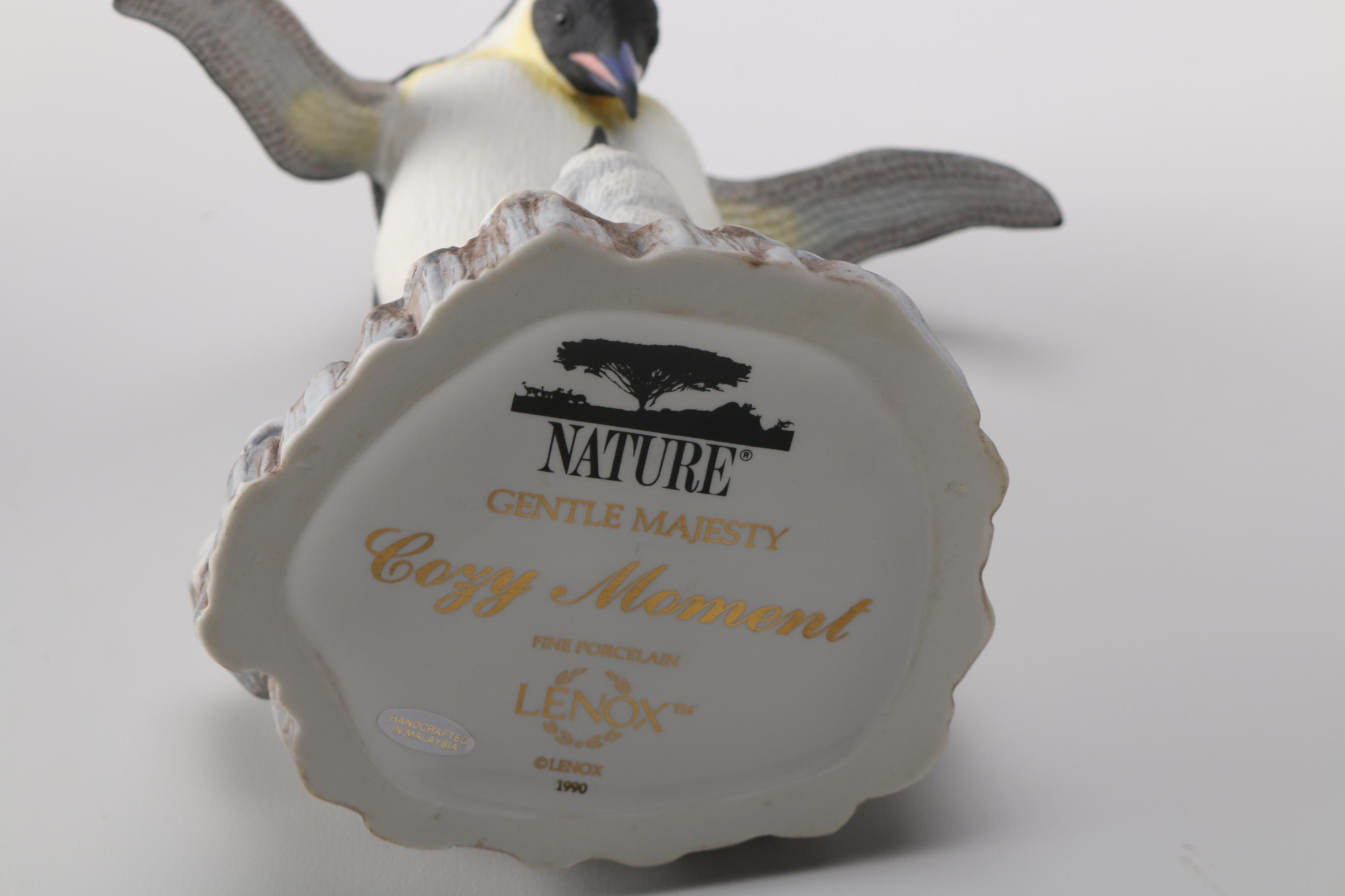 Lenox "Gentle Majesty" and "Cozy Moment" Porcelain Animal Figurines