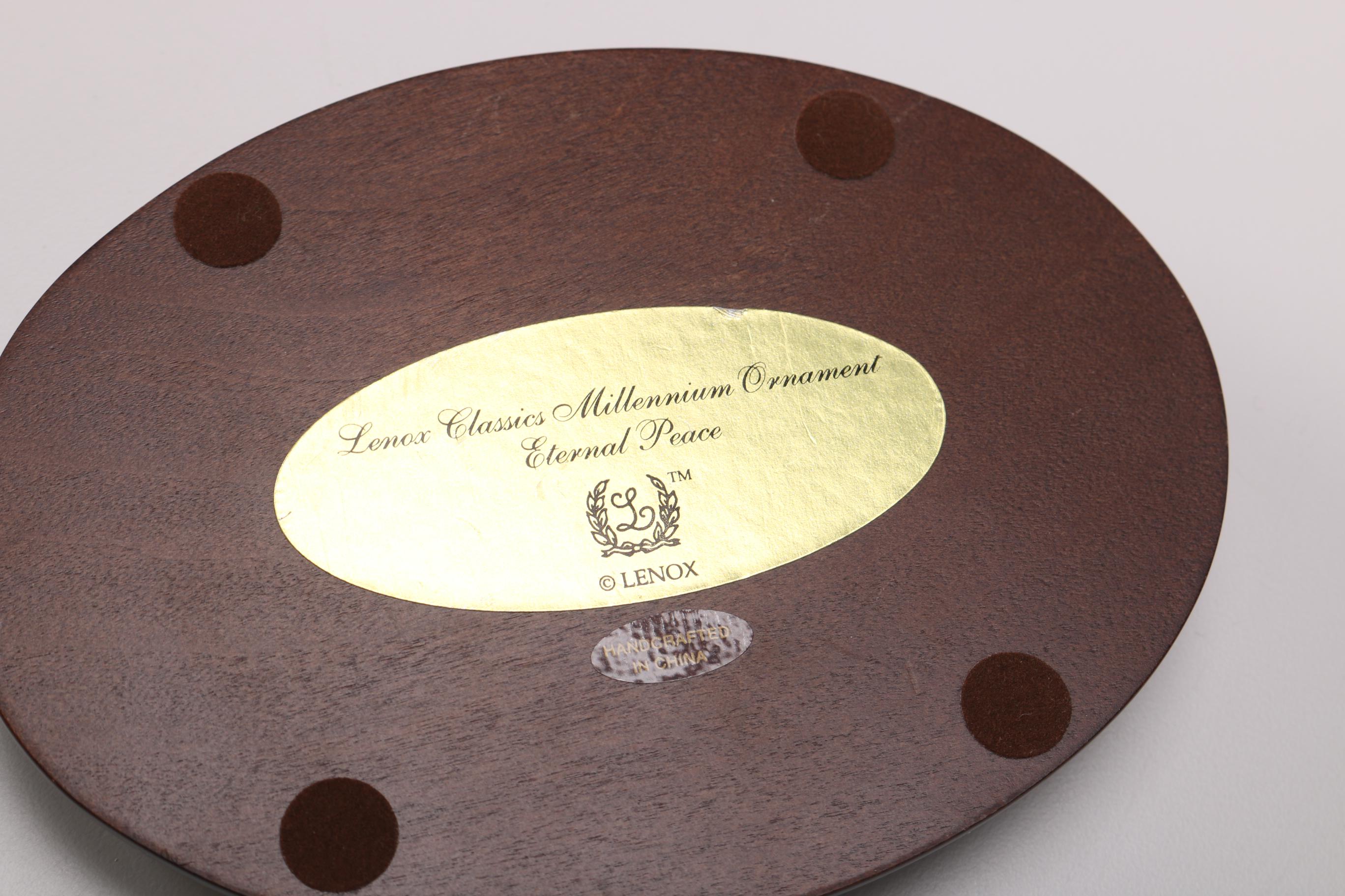 Lenox Classics Glass Millennium Ornament "Eternal Peace"