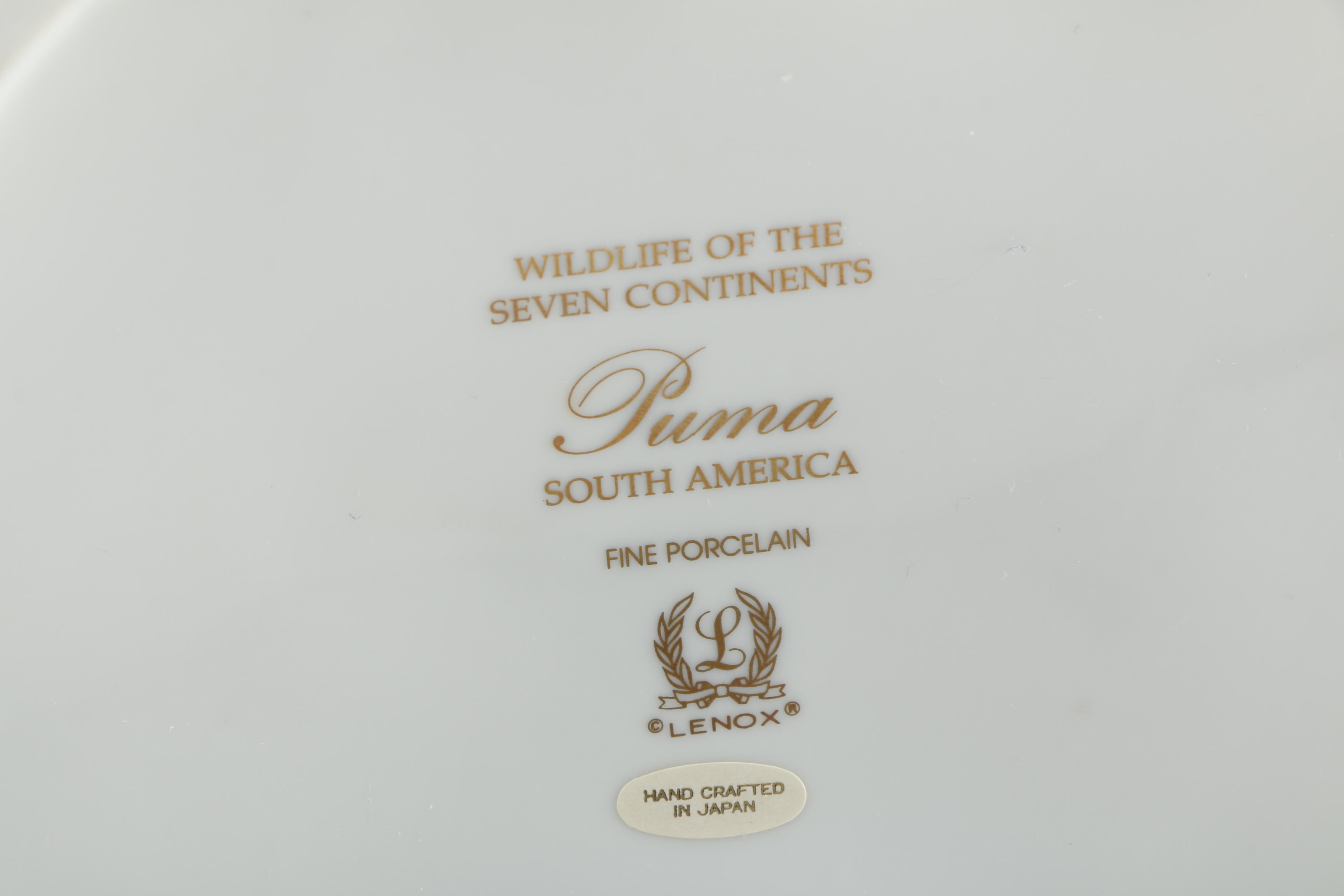 Lenox "Wildlife of the Seven Continents" Big Cat Porcelain Figurines