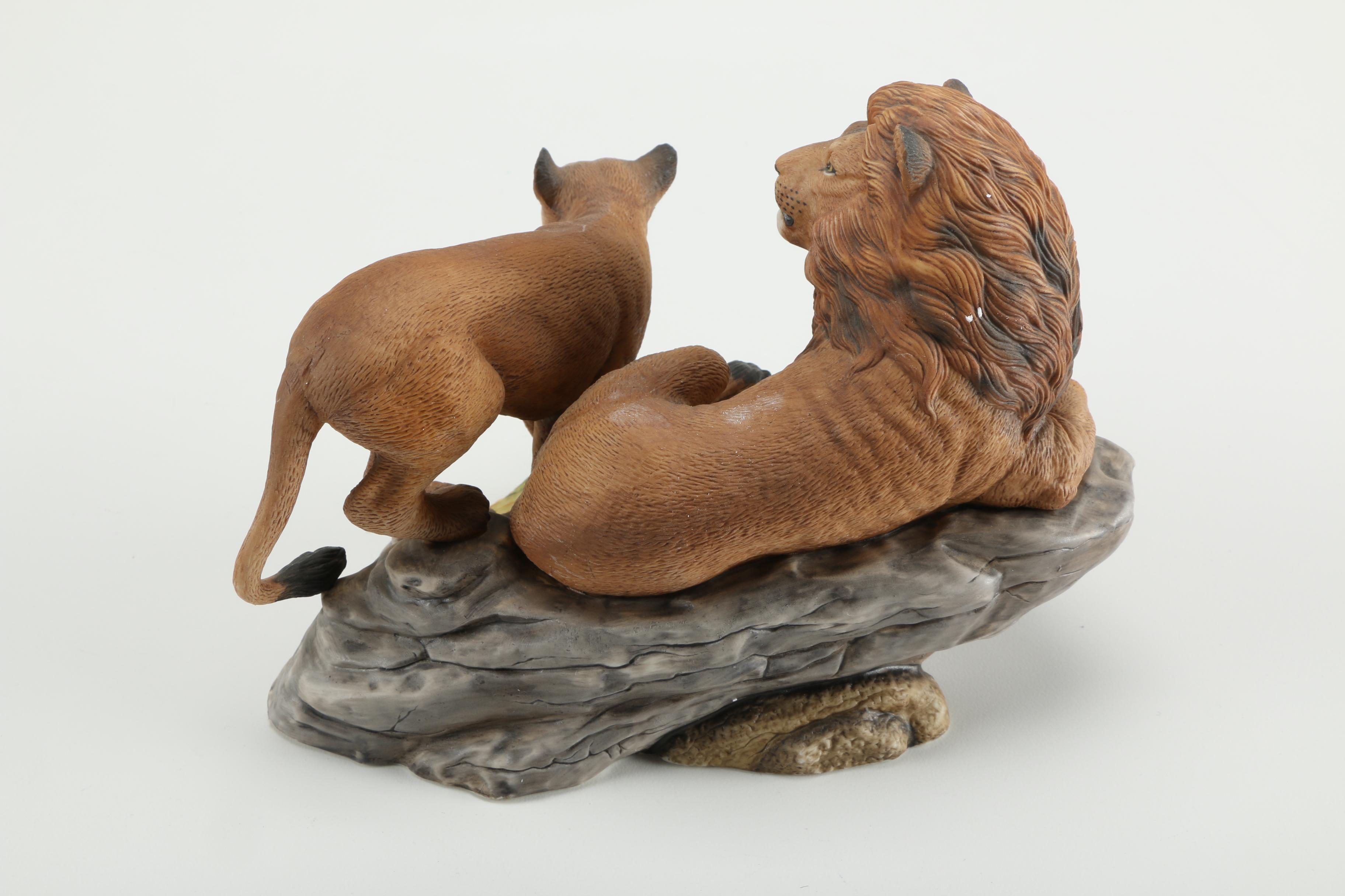 Lenox "Wildlife of the Seven Continents" Big Cat Porcelain Figurines