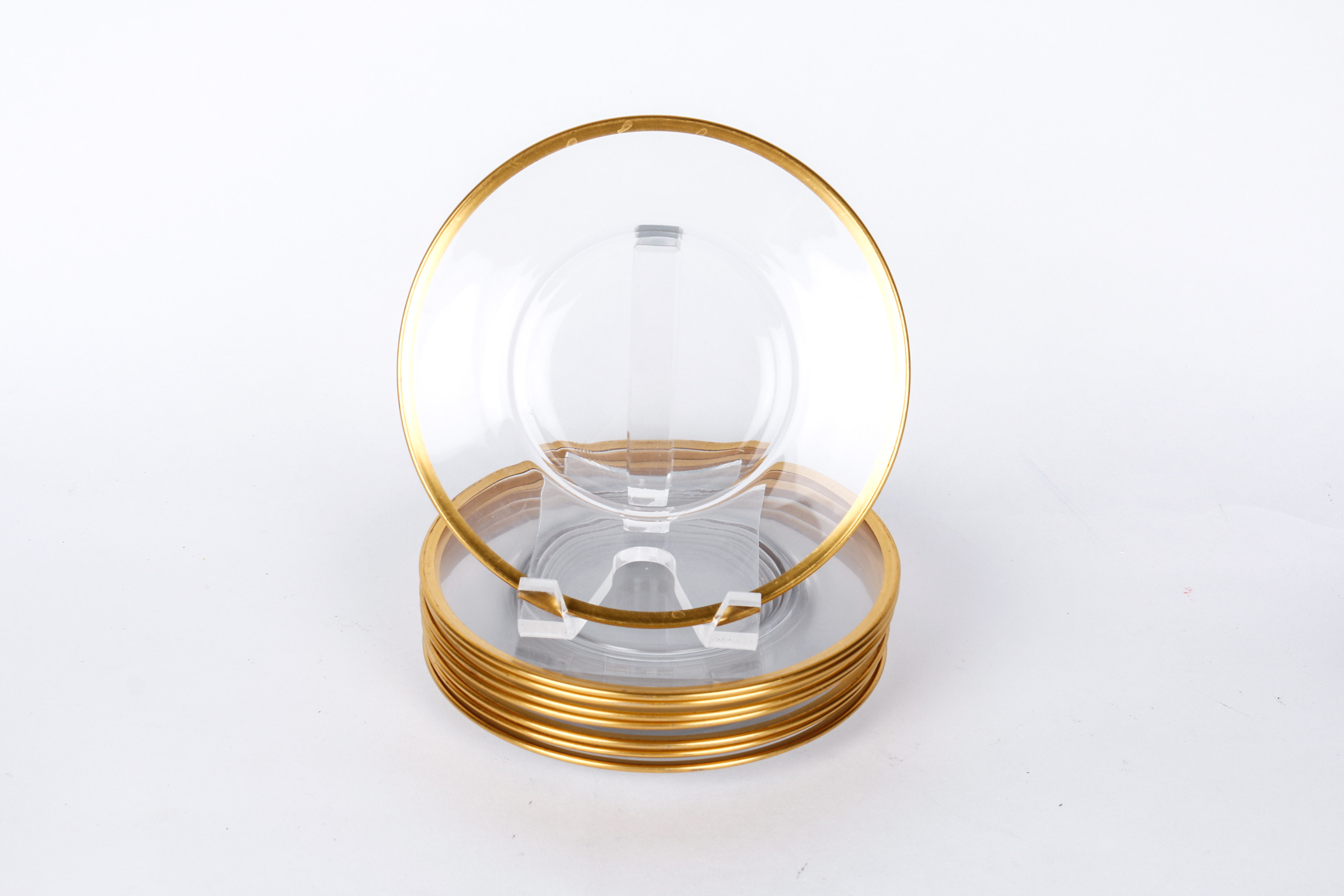 Set of Vintage Gold Rimmed Plates and China Tea Cups