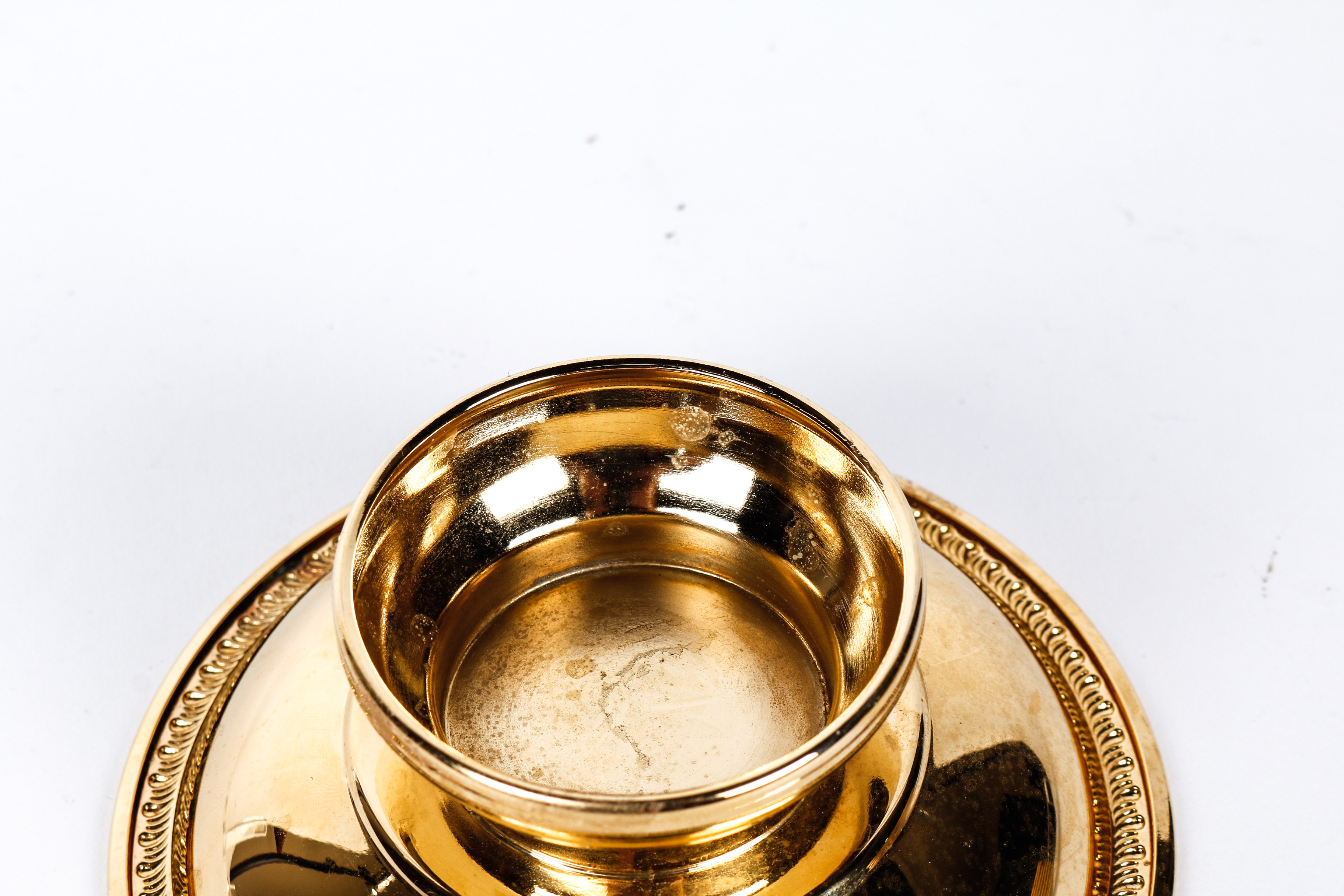 Set of Vintage Gold Rimmed Plates and China Tea Cups