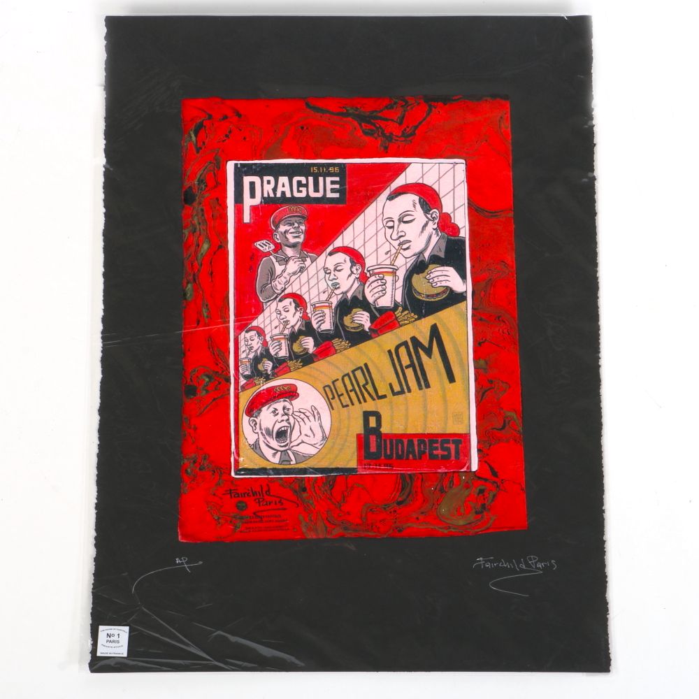 Fairchild Paris Artist Proof Mixed Media Print Pearl Jam Prague