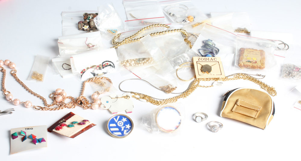 Abundant Assortment of Costume Jewelry and Accessories