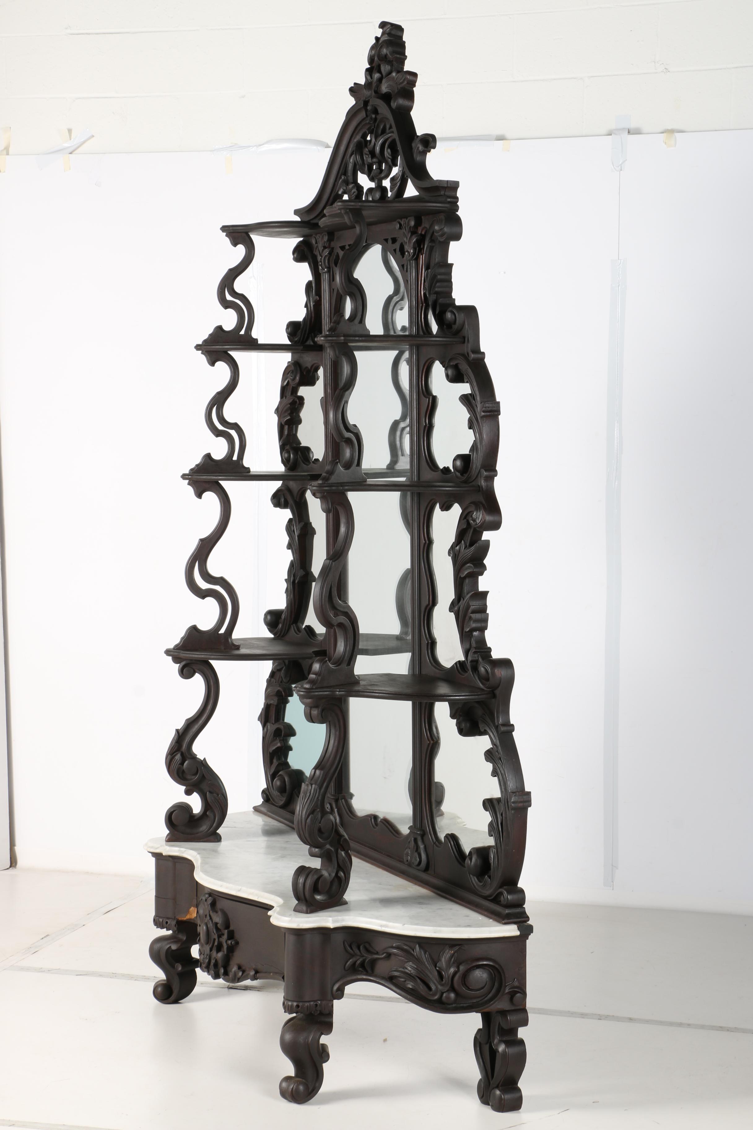 Mitchell and Rammelsberg 19th Century Rosewood Etagere