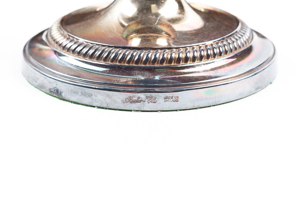 Set of Barker-Ellis Silver Plated Candlesticks