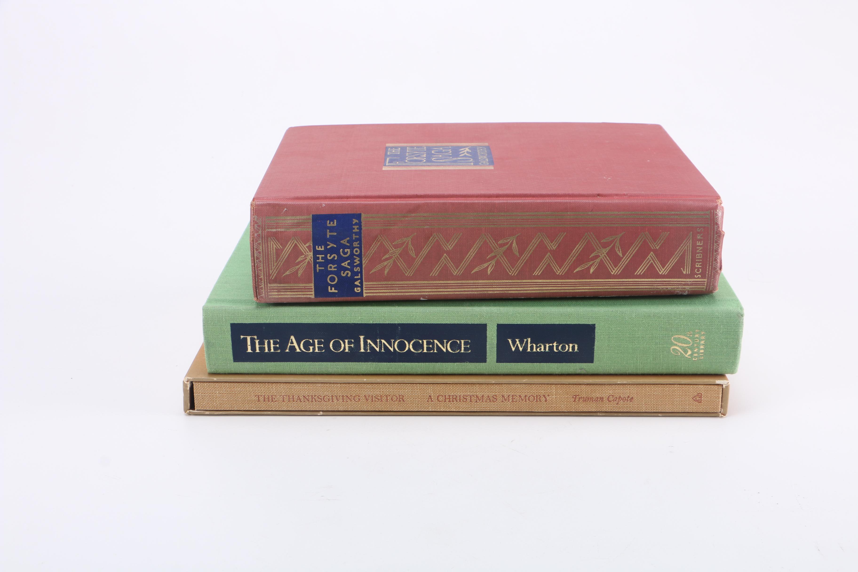 Fiction Titles Including Works by Capote, Galsworthy, and Wharton