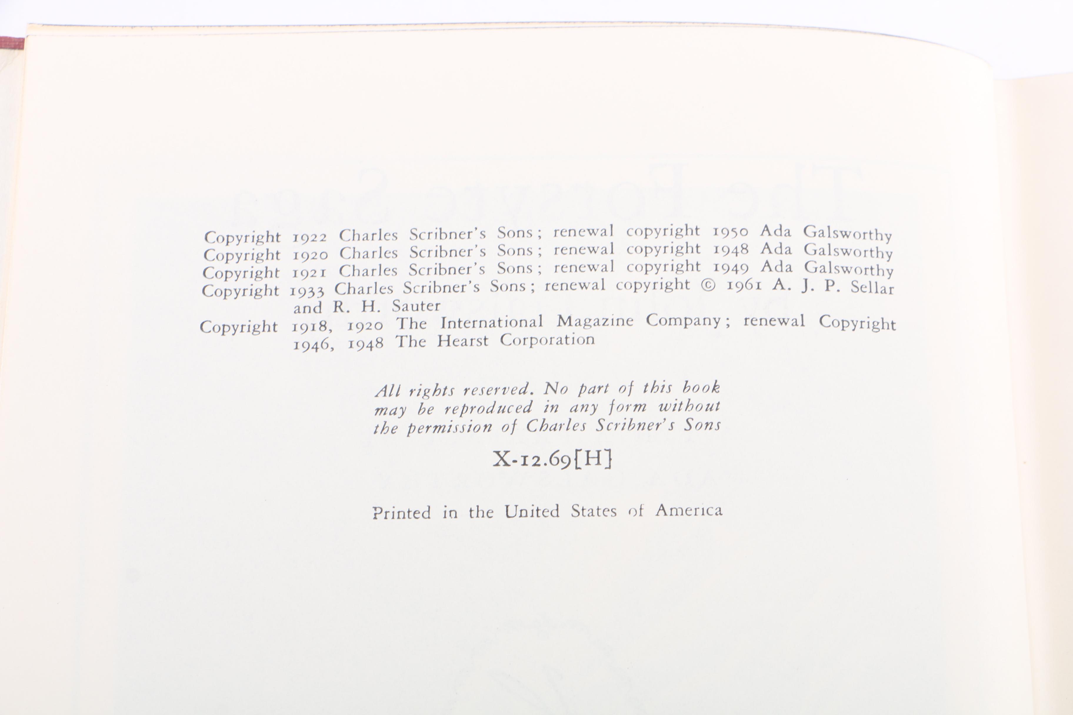 Fiction Titles Including Works by Capote, Galsworthy, and Wharton