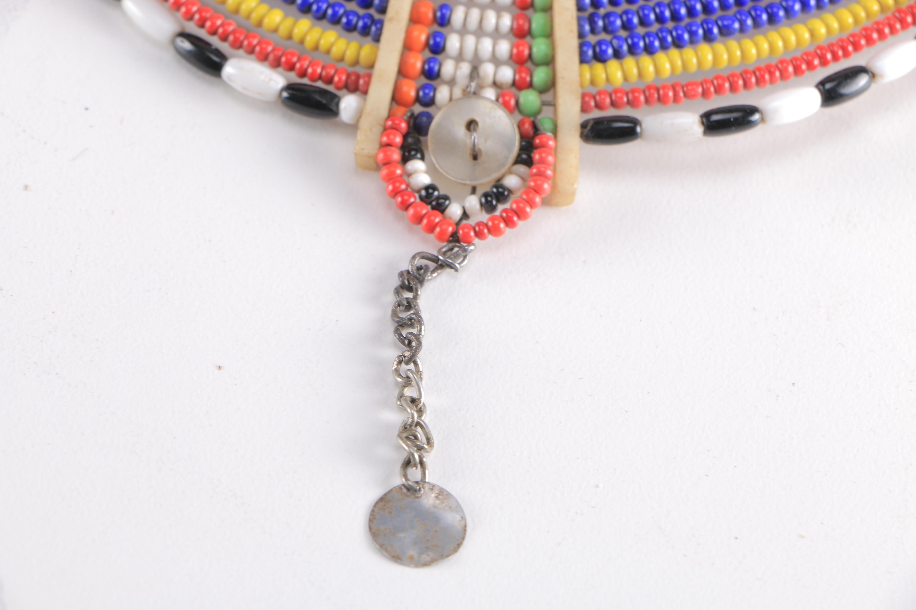 Maasai Mara Beaded Collar Necklace and Cuff Set EBTH