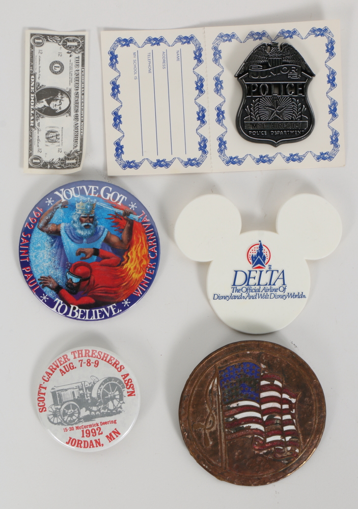 Miniature Metal File Cabinet With Vintage Wooden Yo-Yos