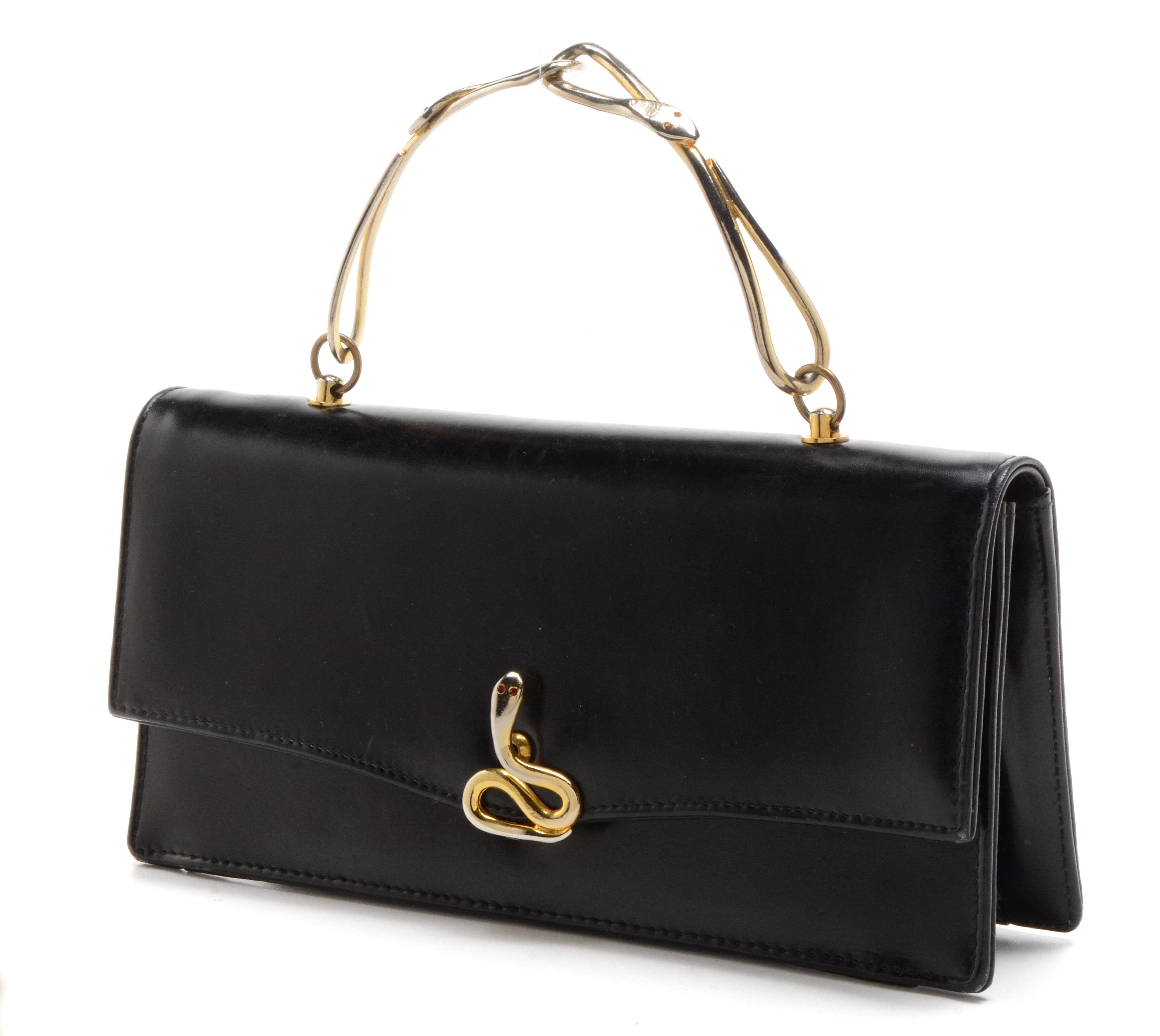 Vintage Roberta di Camerino Leather Snake Clutch