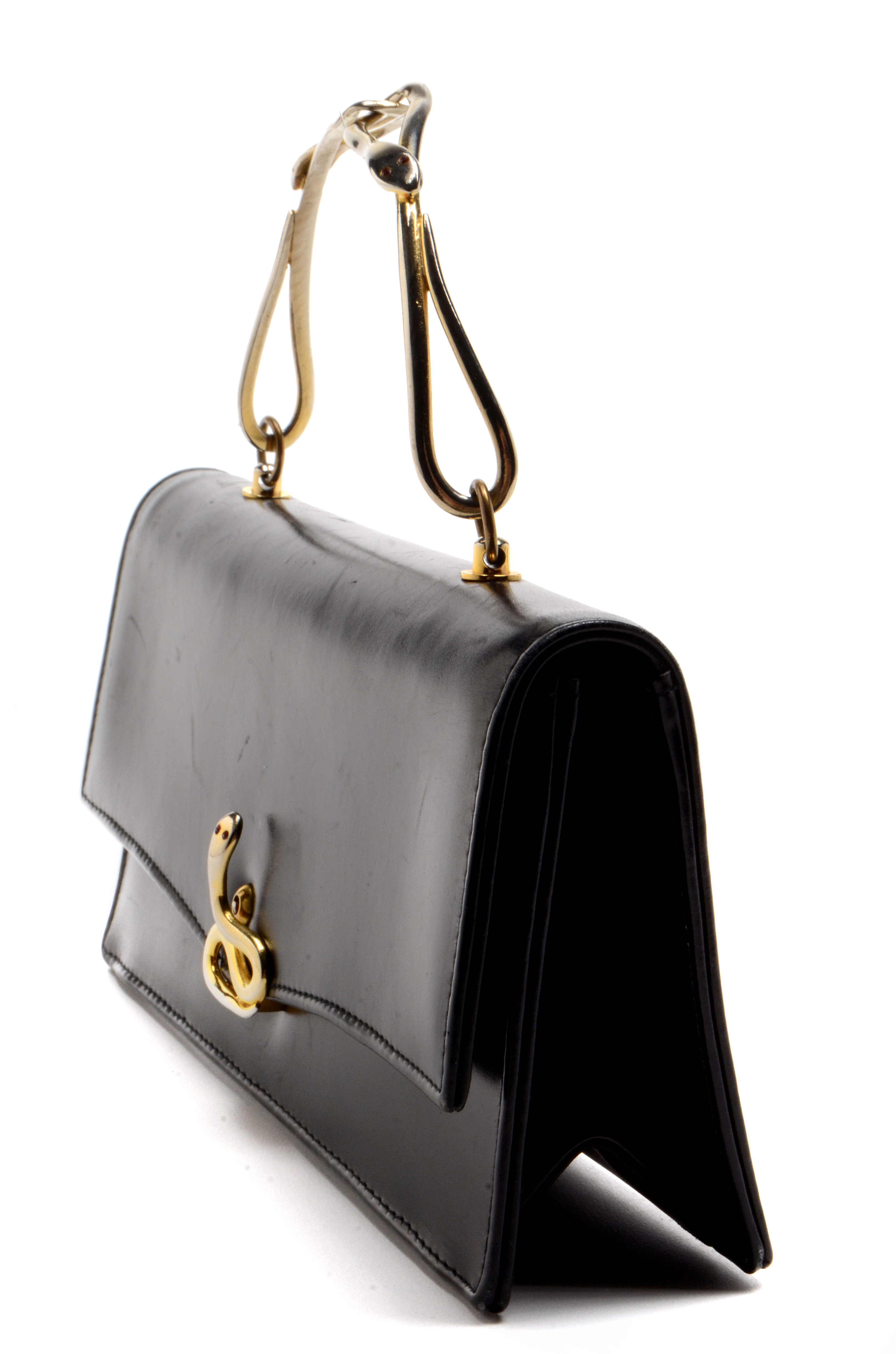 Vintage Roberta di Camerino Leather Snake Clutch