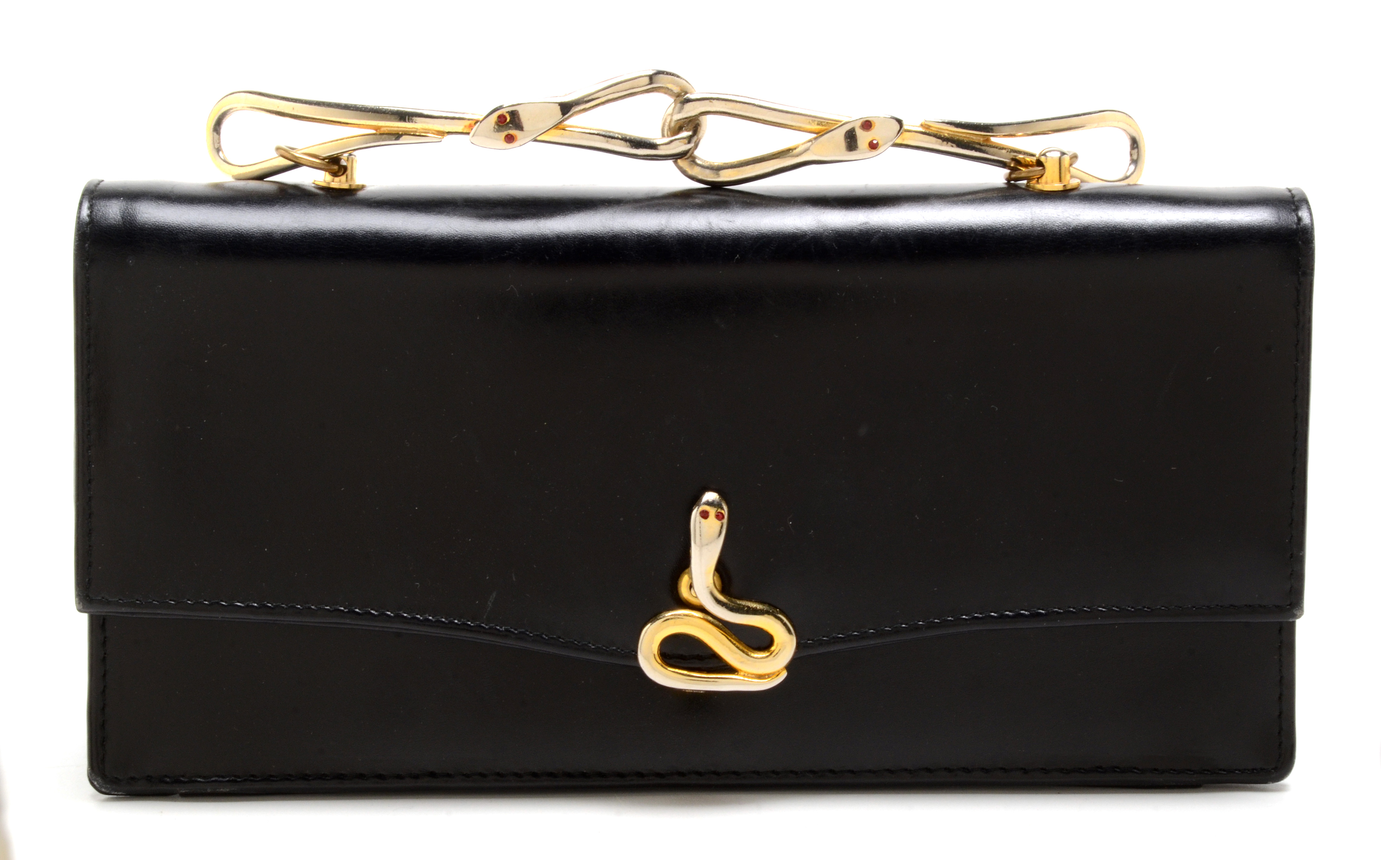 Vintage Roberta di Camerino Leather Snake Clutch