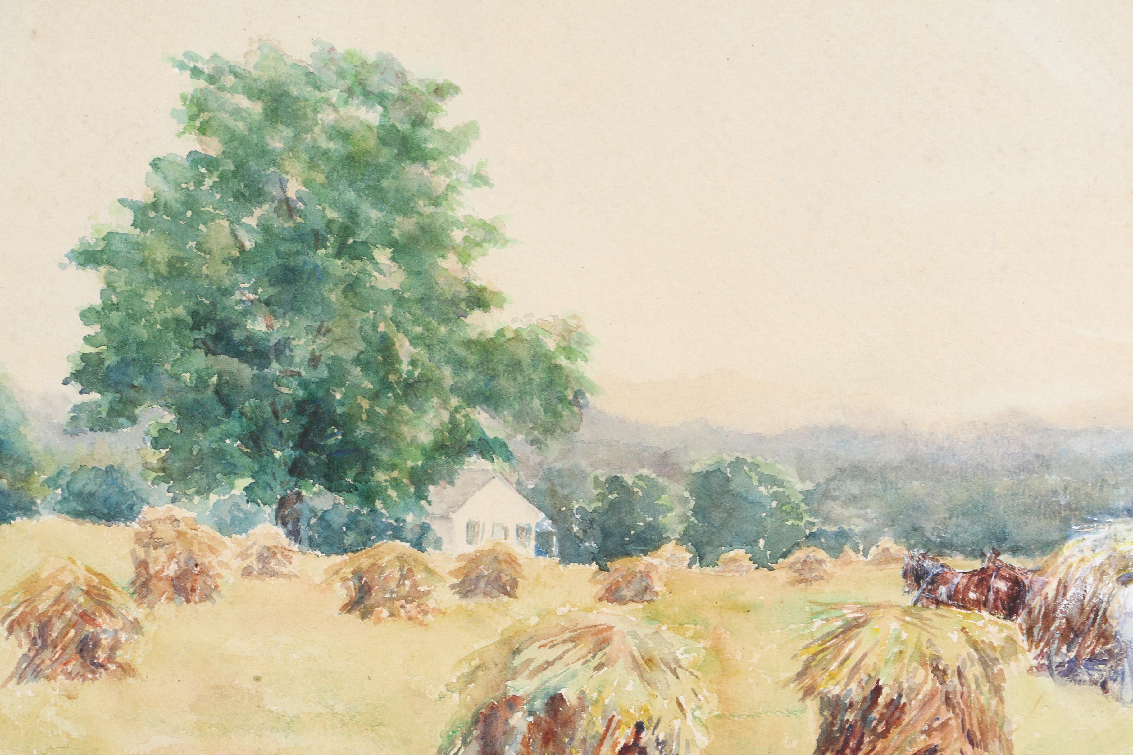 Anna P. Oviatt Watercolor on Paper of Landscape