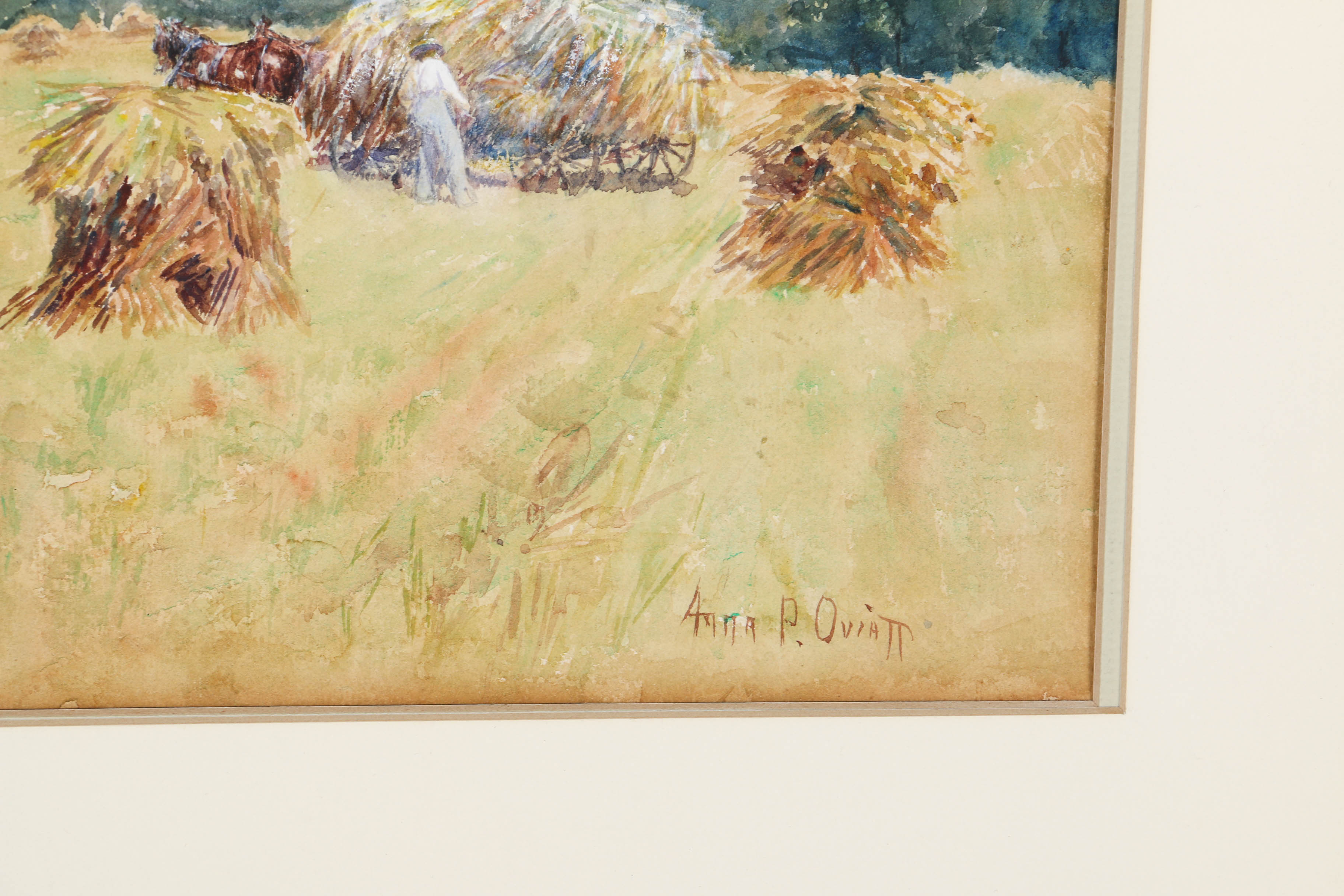 Anna P. Oviatt Watercolor on Paper of Landscape