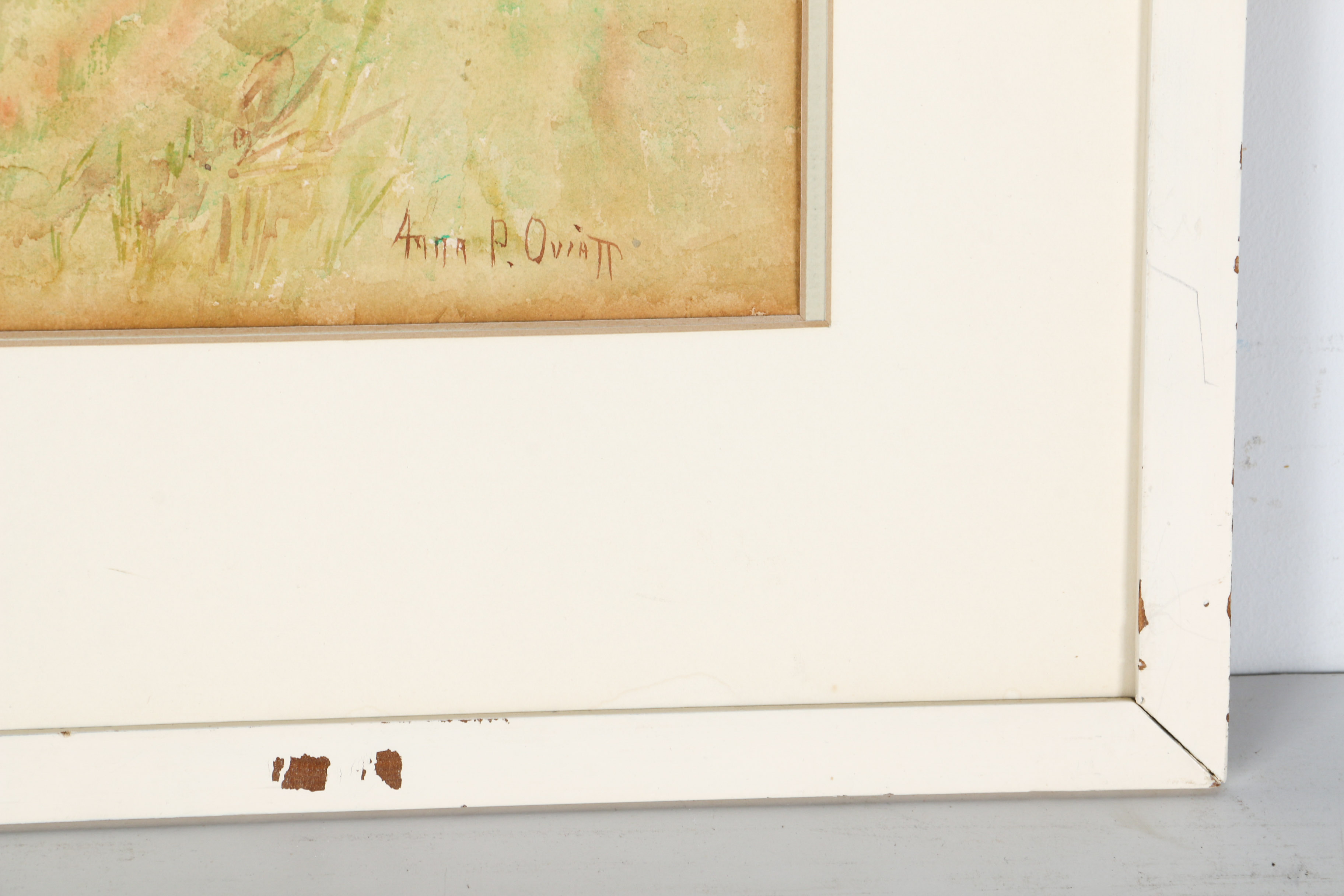 Anna P. Oviatt Watercolor on Paper of Landscape