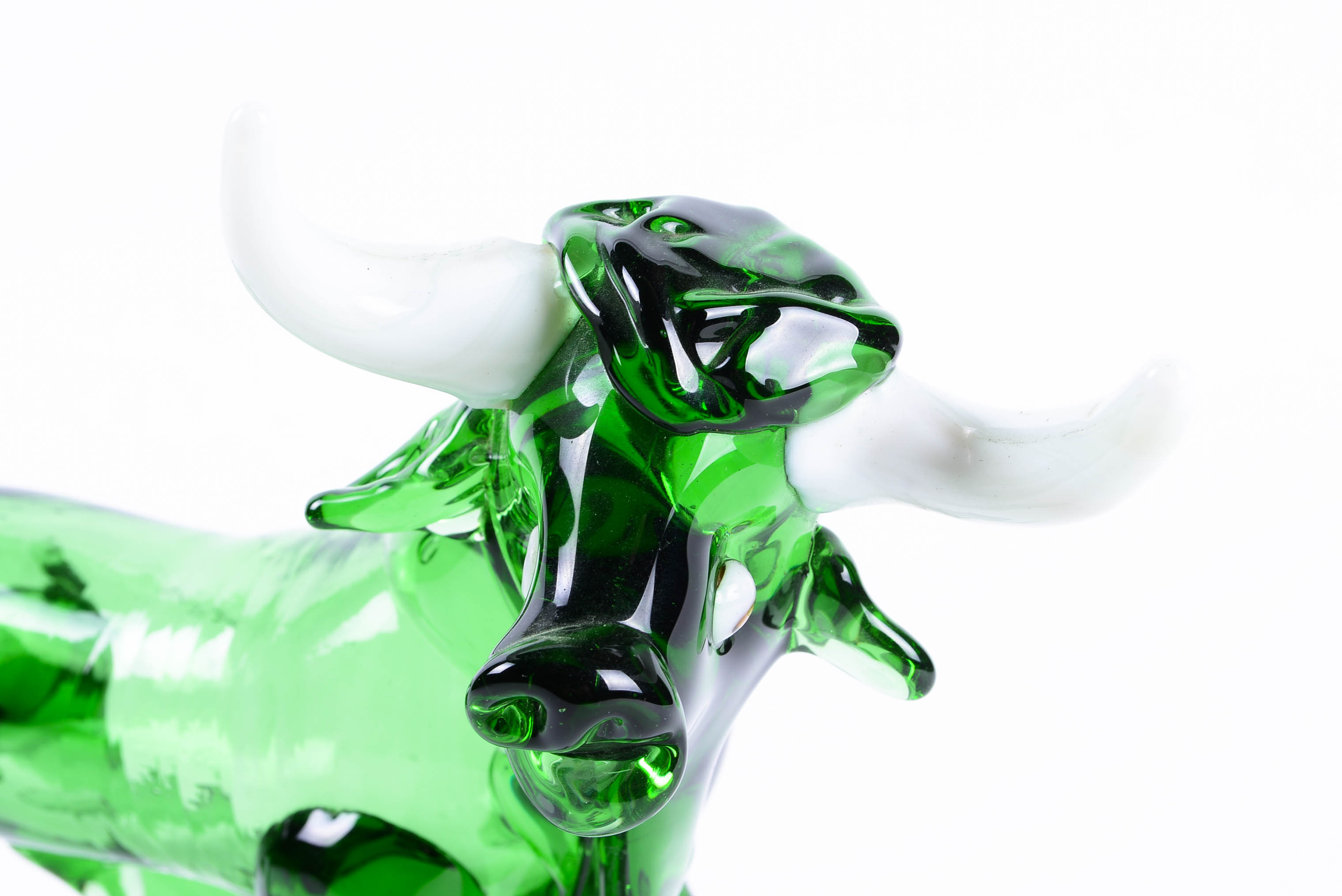 Murano Style Art Glass Bull