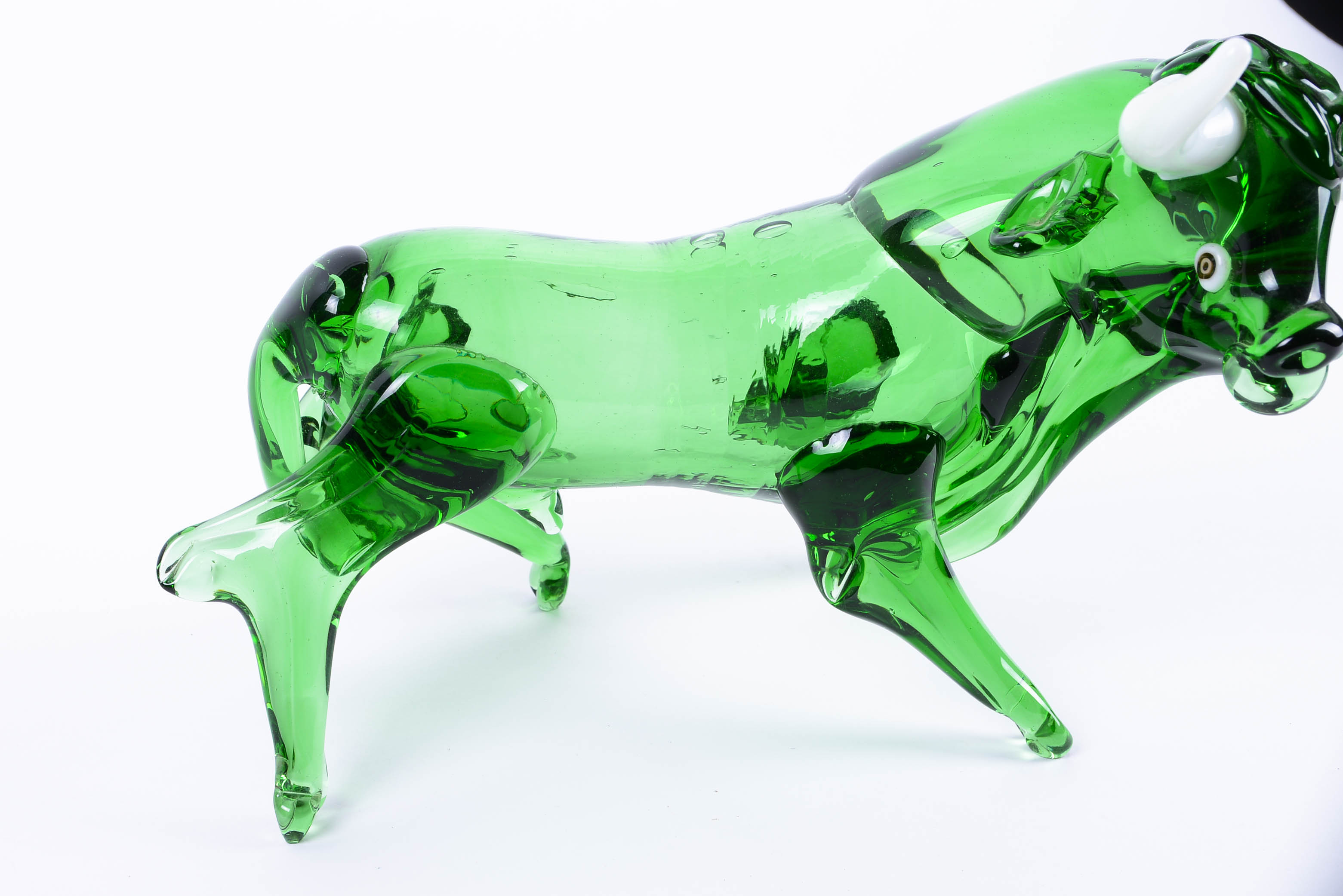 Murano Style Art Glass Bull