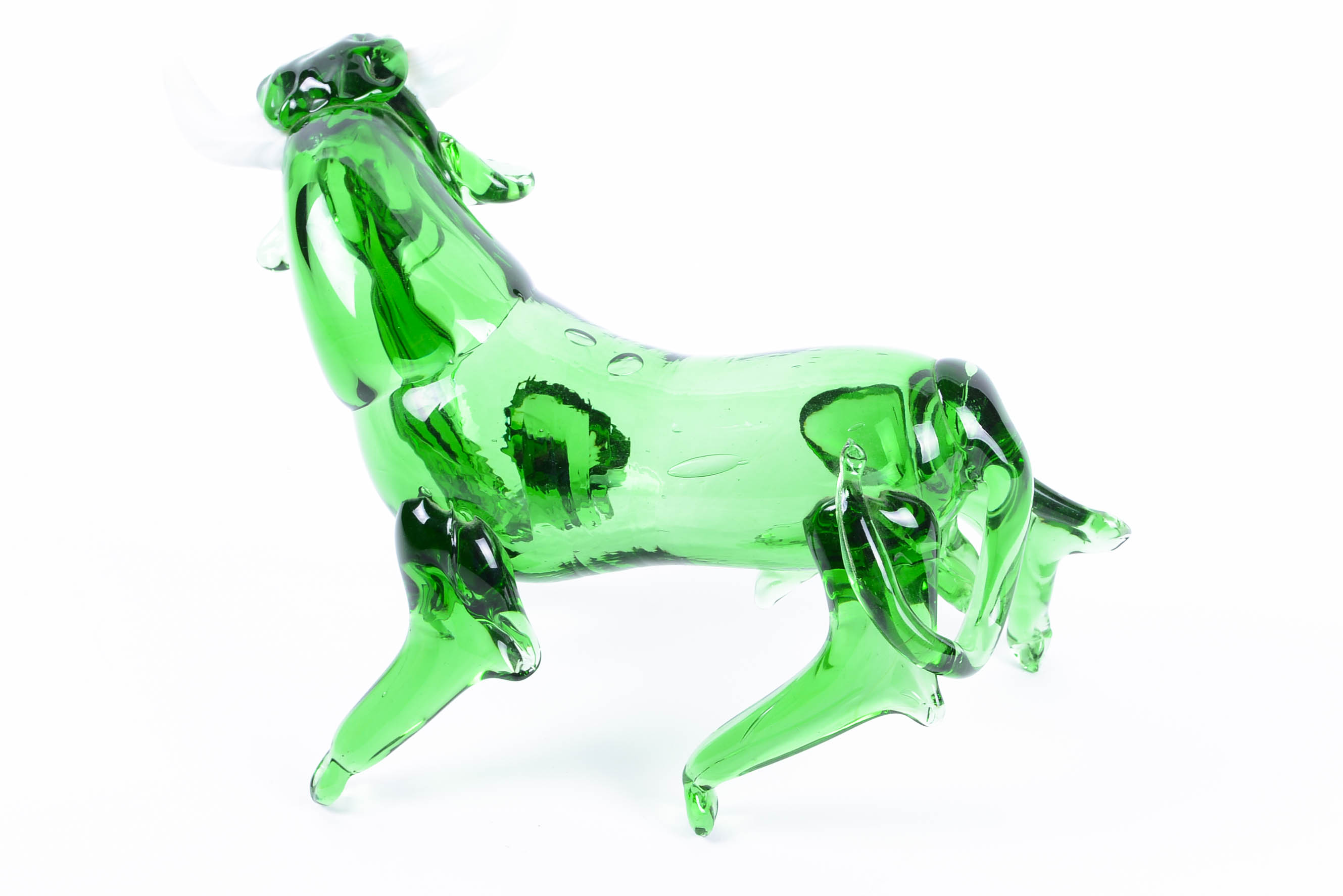Murano Style Art Glass Bull