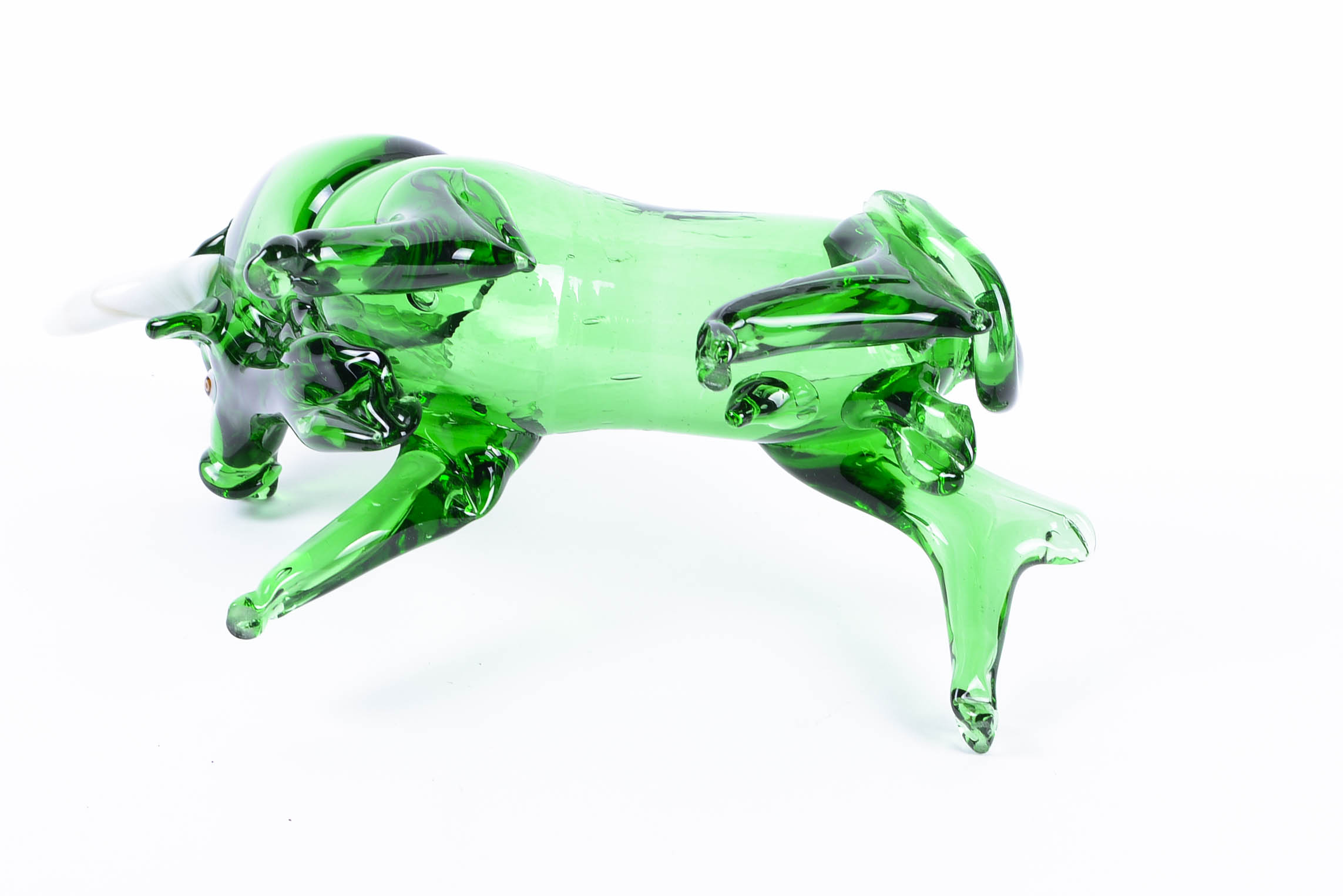 Murano Style Art Glass Bull