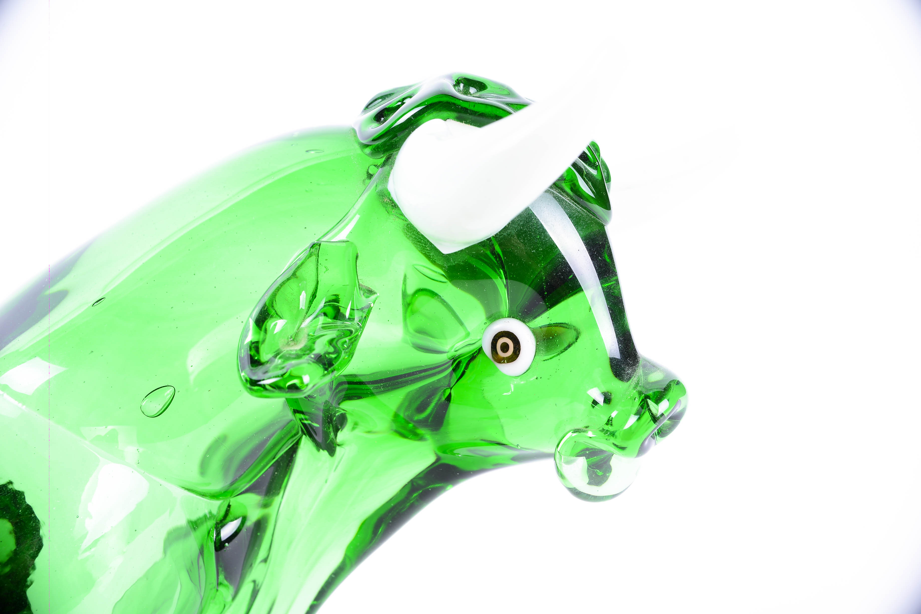 Murano Style Art Glass Bull