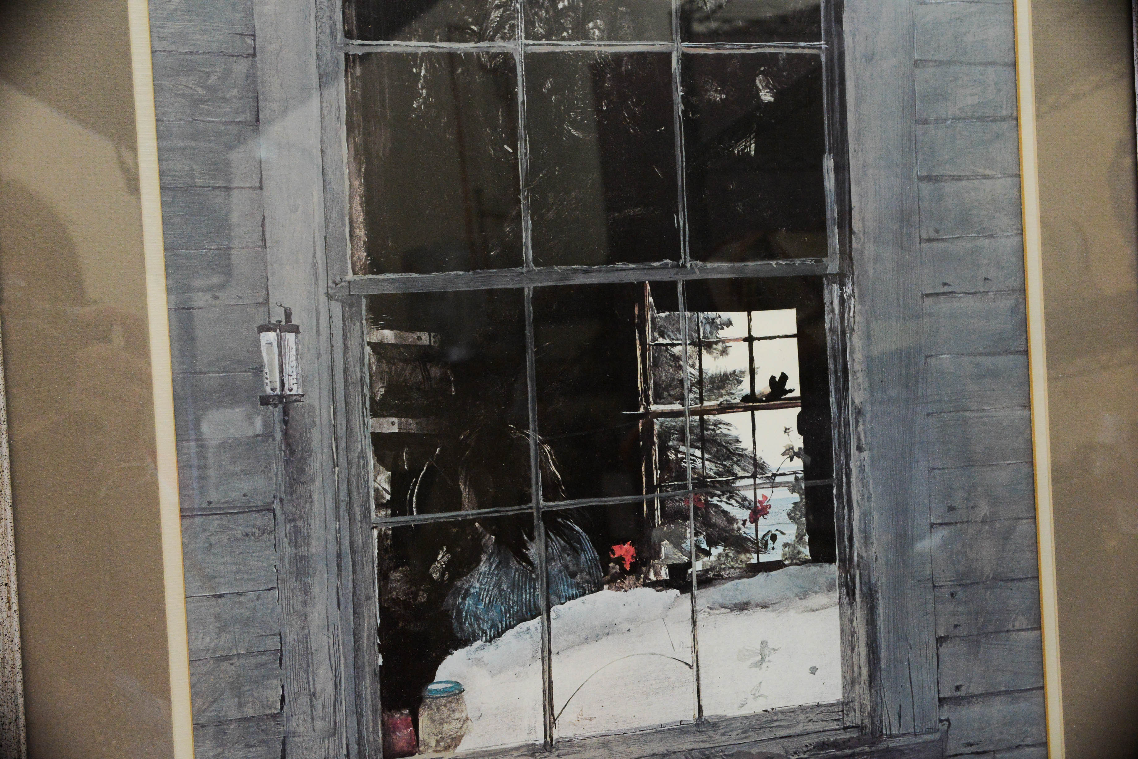 Framed Print After Andrew Wyeth's "Geraniums"