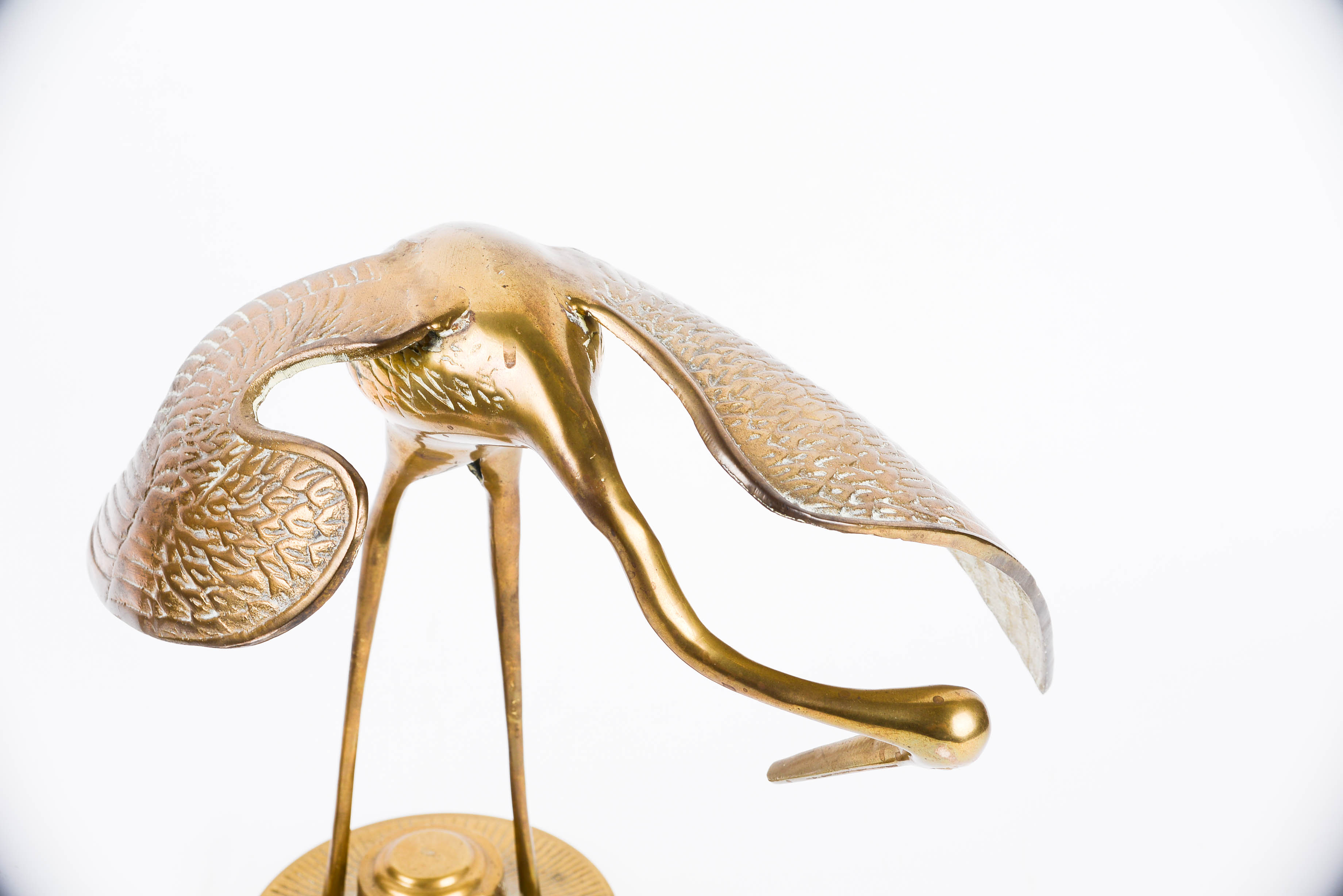 Pair of Mid-Century Brass Egrets