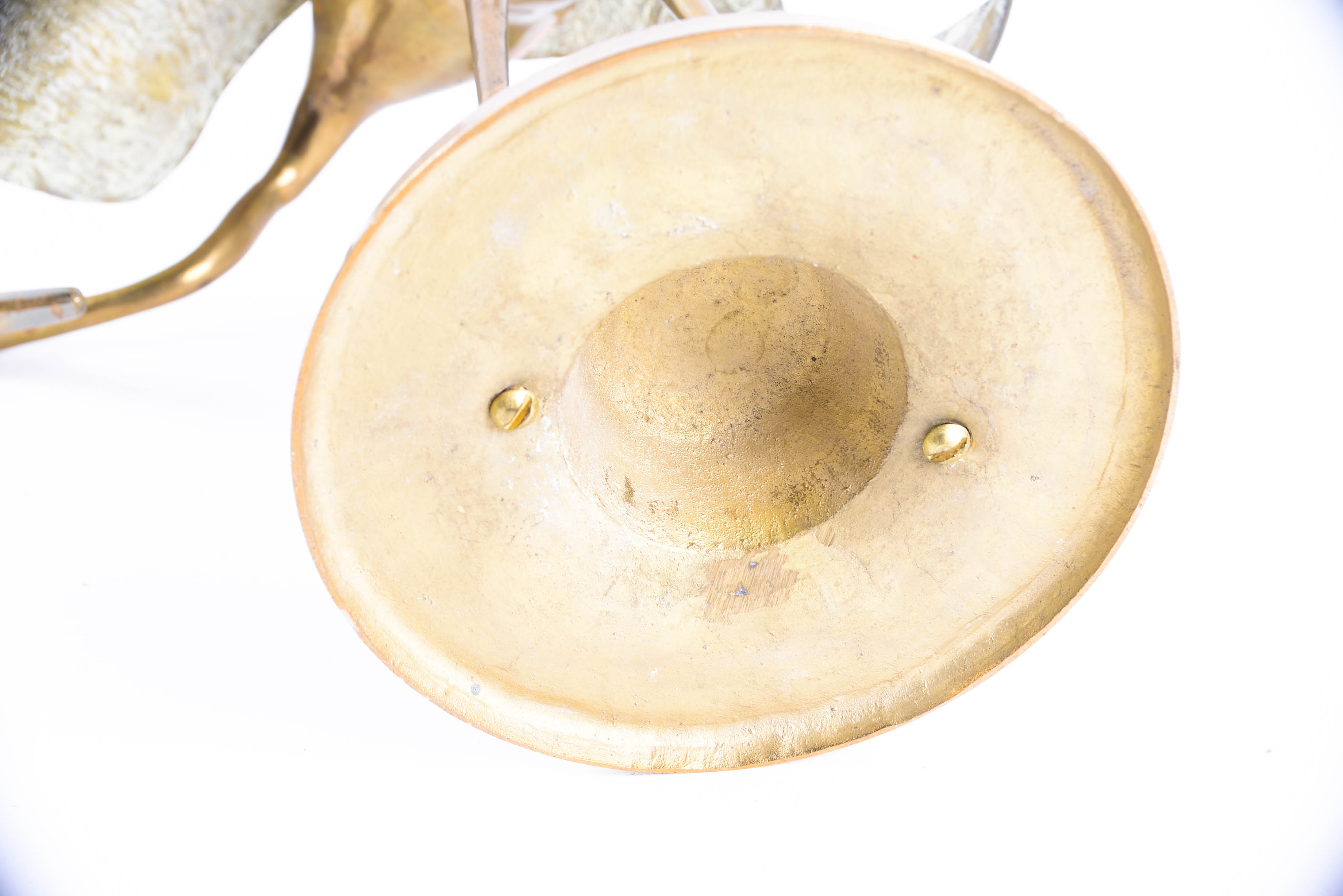 Pair of Mid-Century Brass Egrets