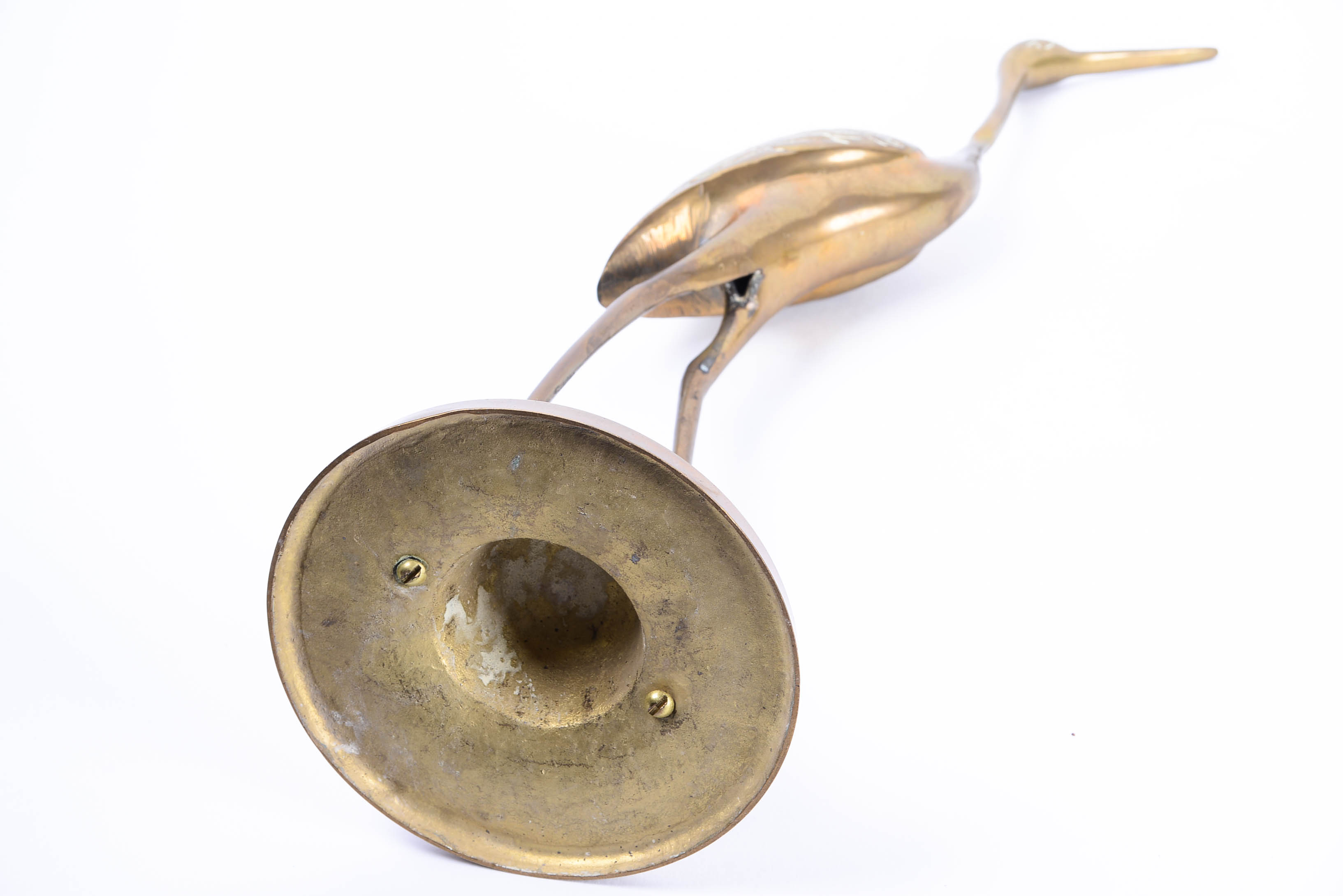 Pair of Mid-Century Brass Egrets