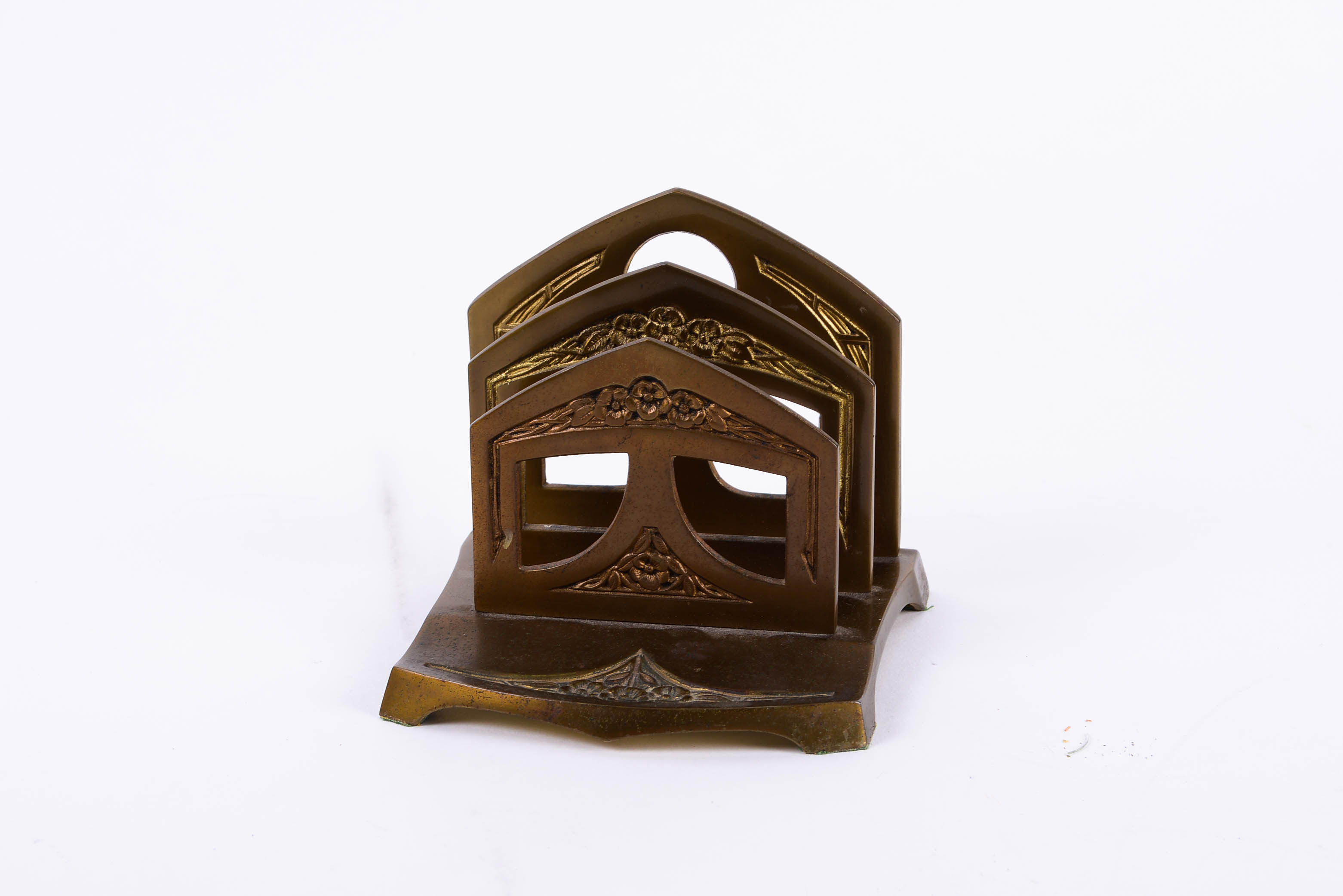 Antique Art Nouveau Bronze Desk Letter Sorter