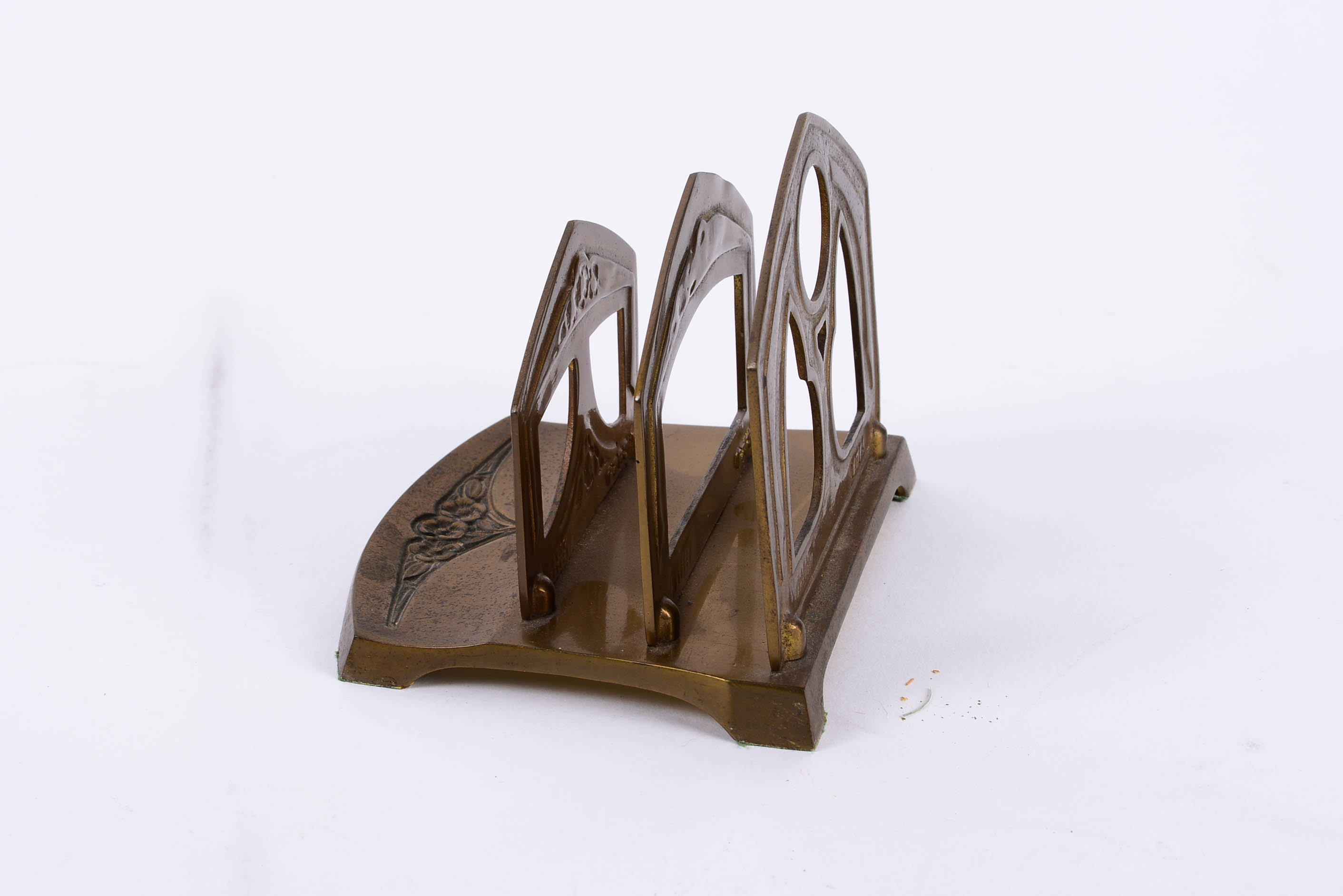 Antique Art Nouveau Bronze Desk Letter Sorter