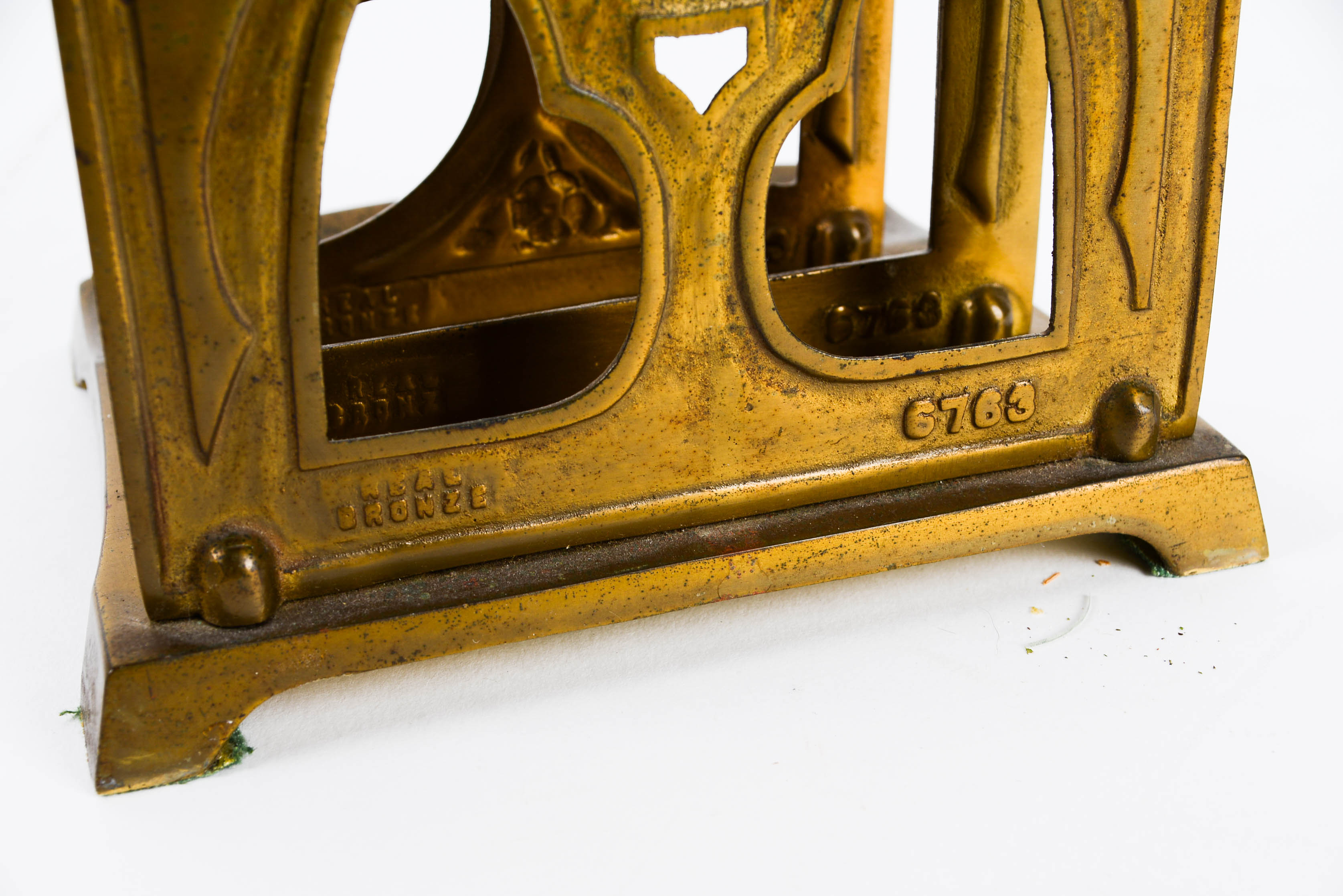 Antique Art Nouveau Bronze Desk Letter Sorter