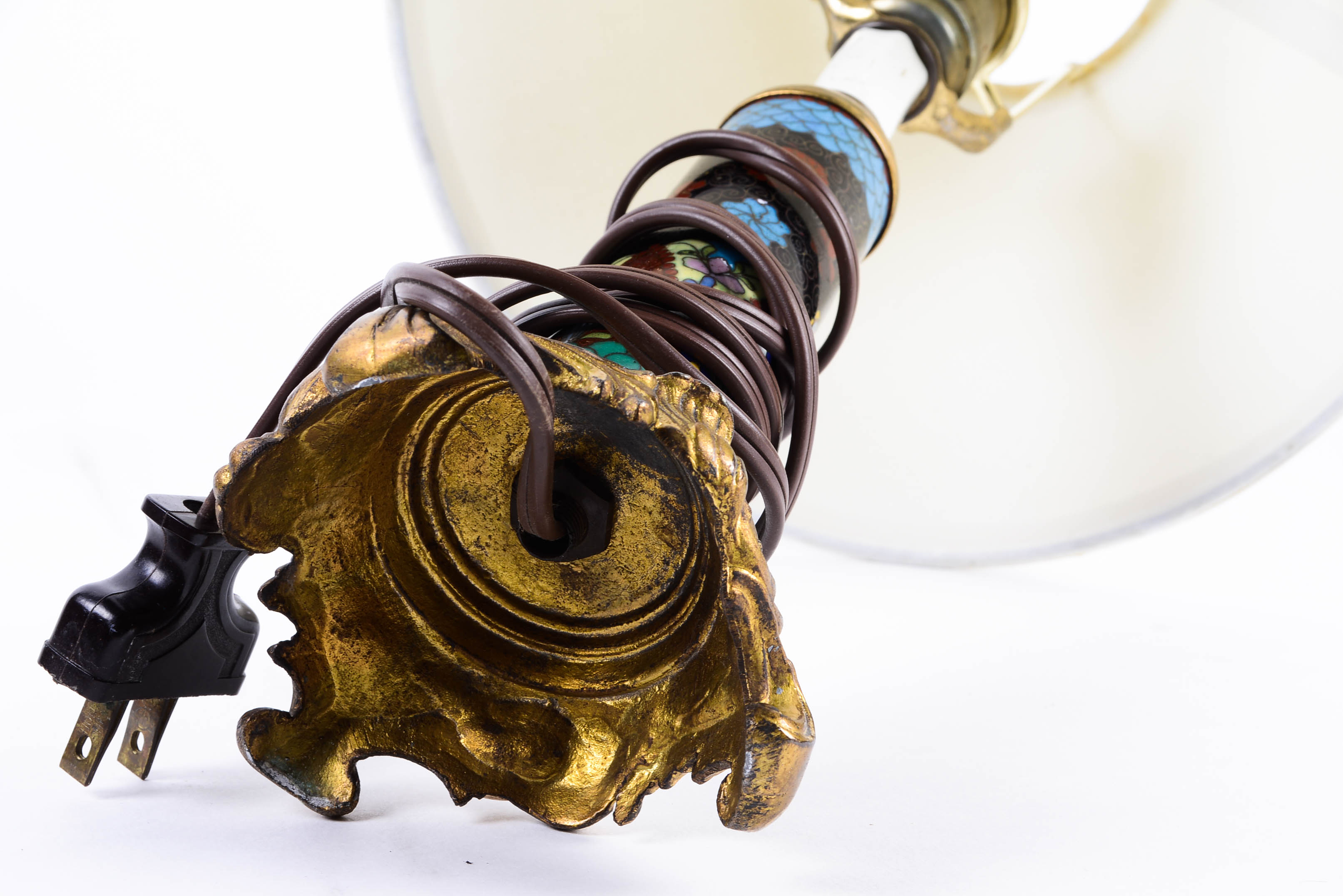 Vintage Cloisonne Desk Lamp