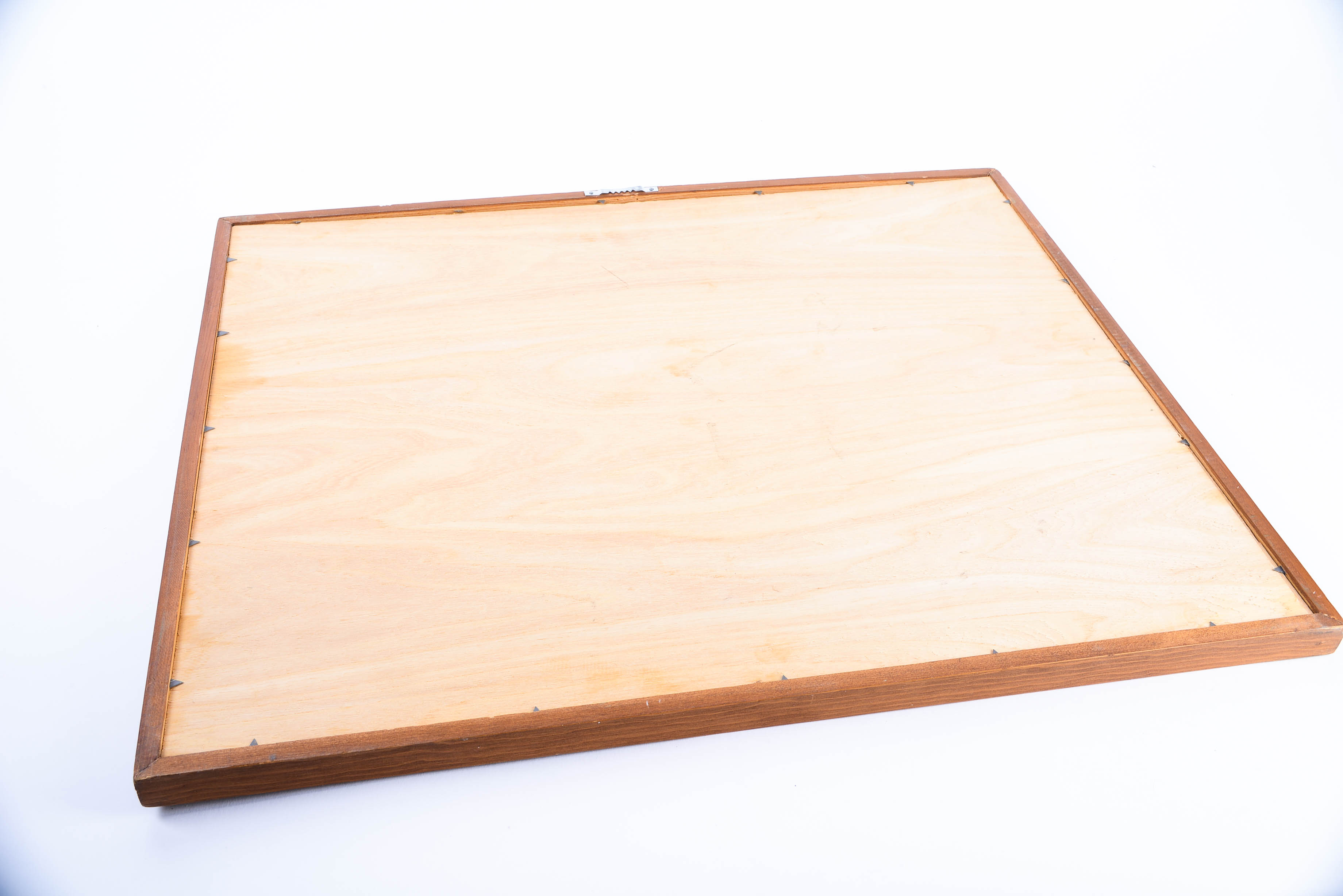 Mid Century Judith Daner Enamel on Copper and Teak Painting