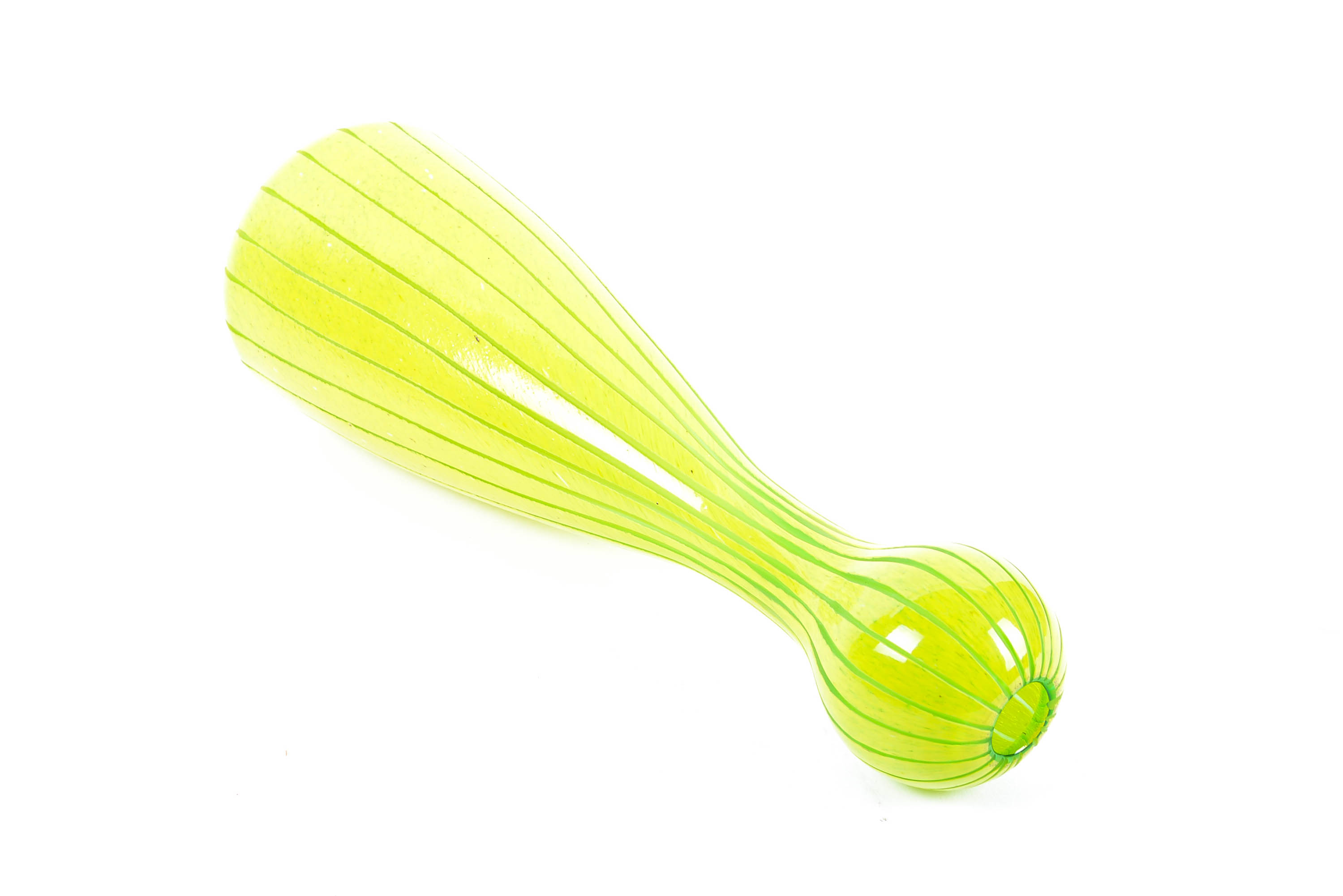 Modernist Murano Salviati MCM Incised Sculptural Art Glass Vase