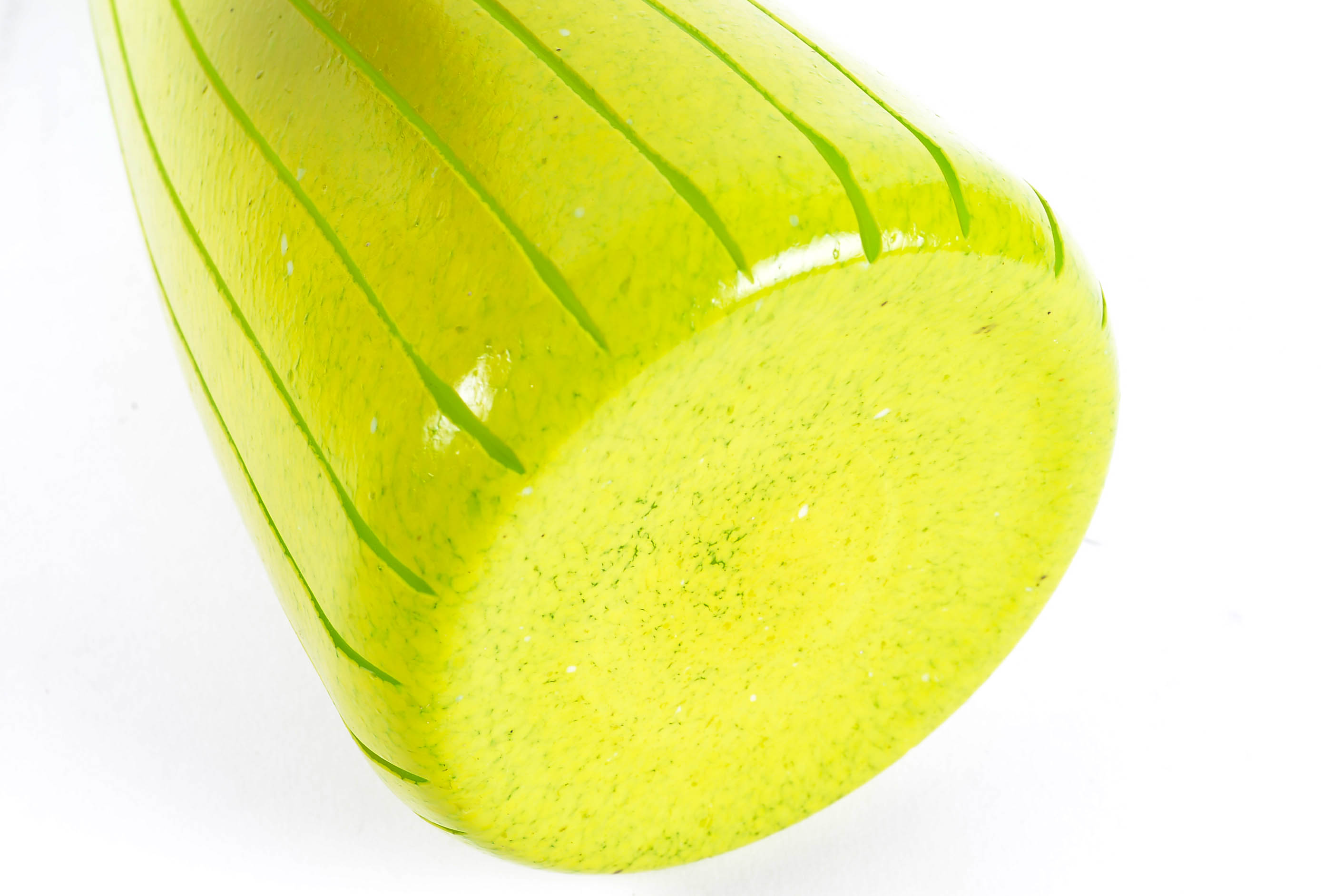 Modernist Murano Salviati MCM Incised Sculptural Art Glass Vase