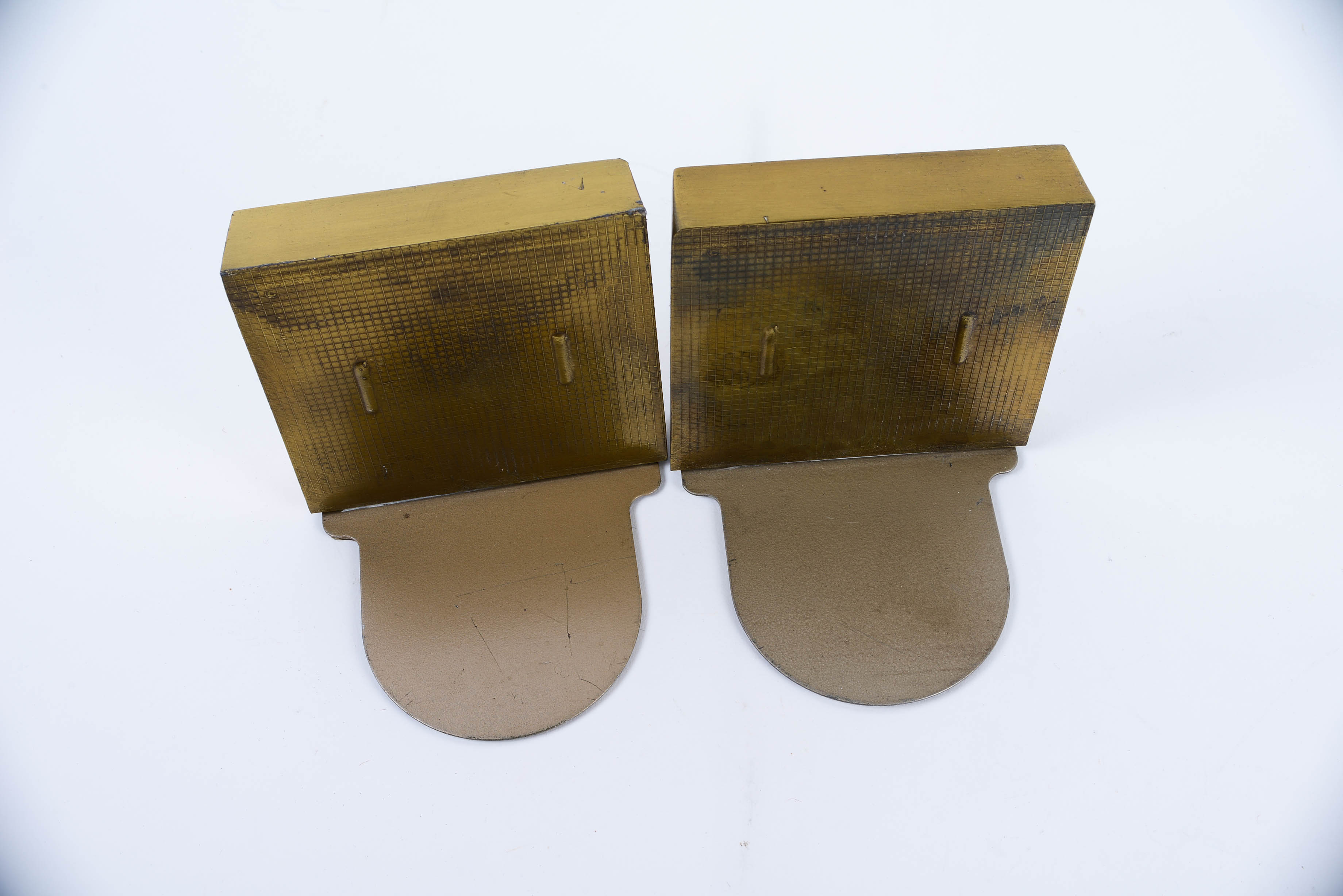 Pair of Vintage Arts and Crafts Era Lady Justice Brass Bookends