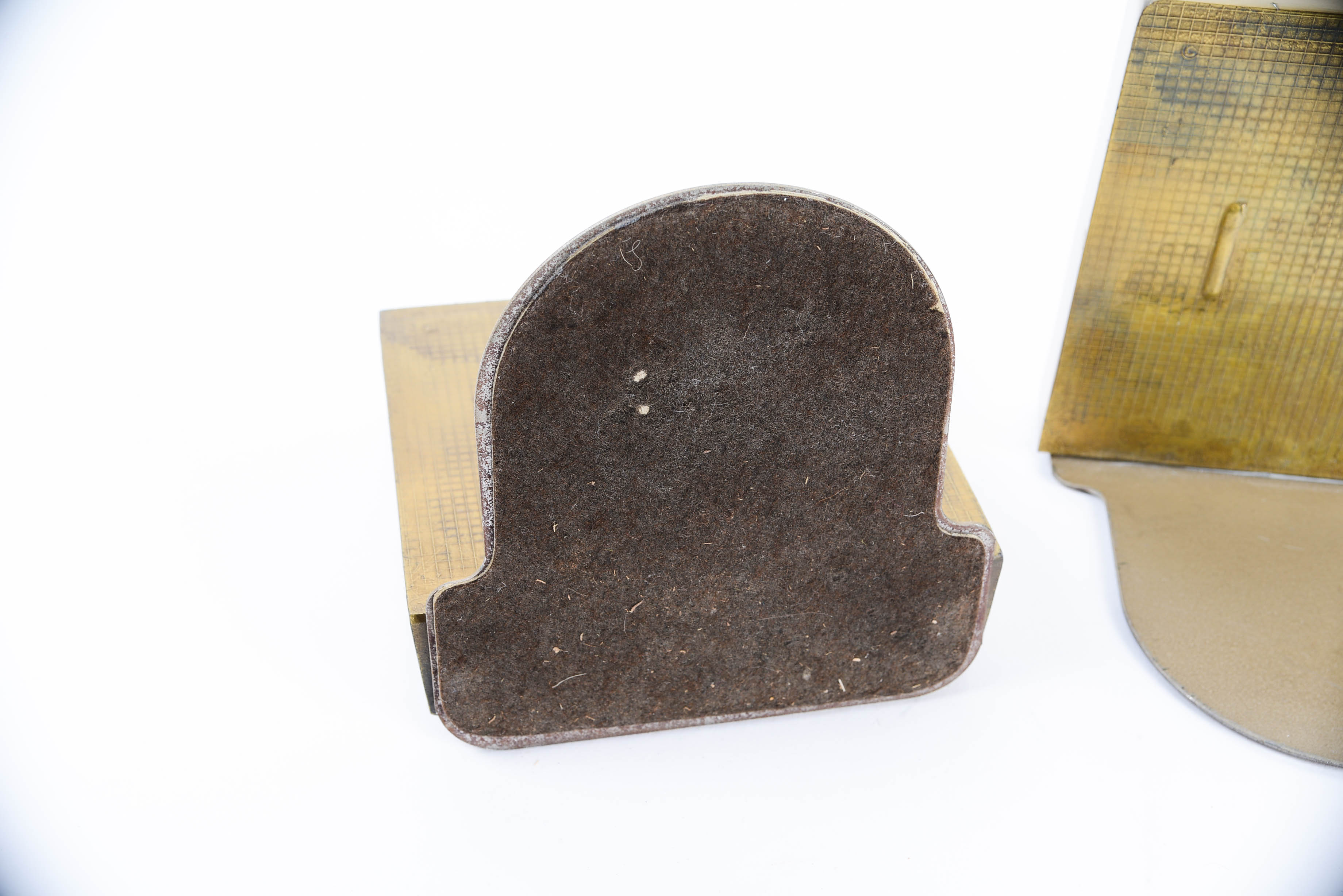 Pair of Vintage Arts and Crafts Era Lady Justice Brass Bookends