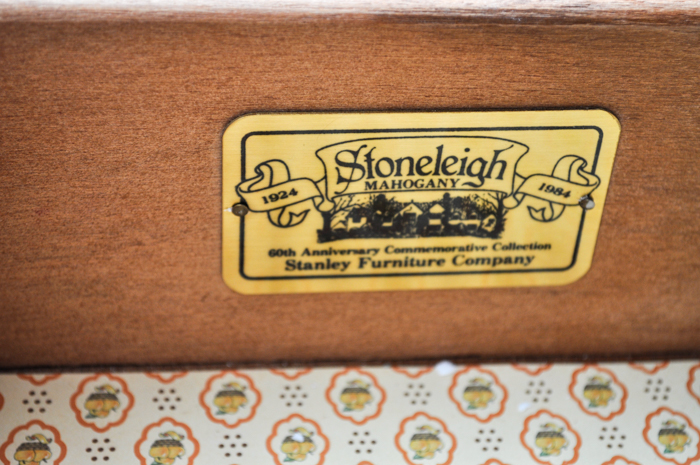 Circa 1980s "Stoneleigh" China Cabinet by Stanley Furniture